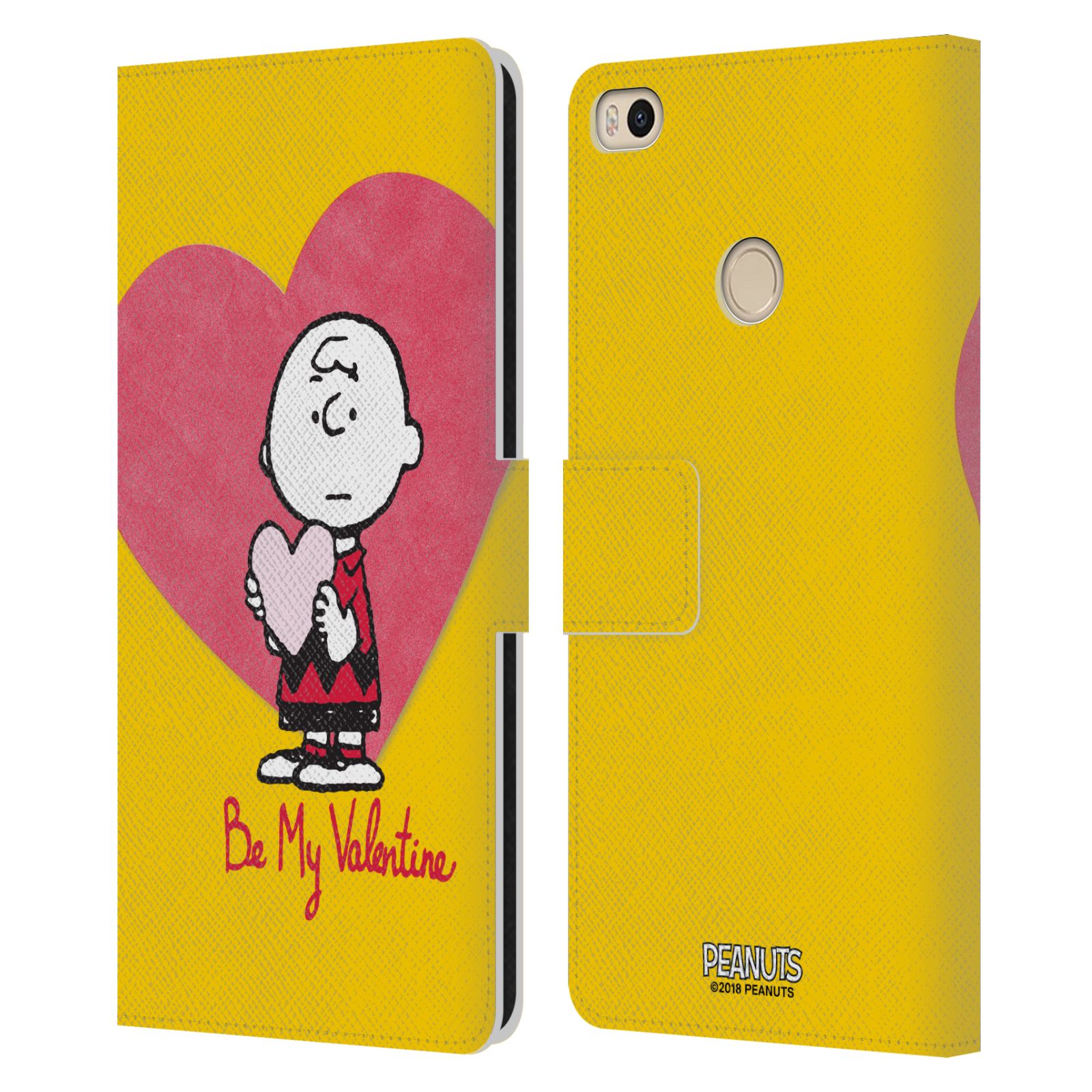 Pouzdro na mobil Xiaomi Mi Max 2 - Head Case -Peanuts - Charlie Brown valentýnské srdíčko