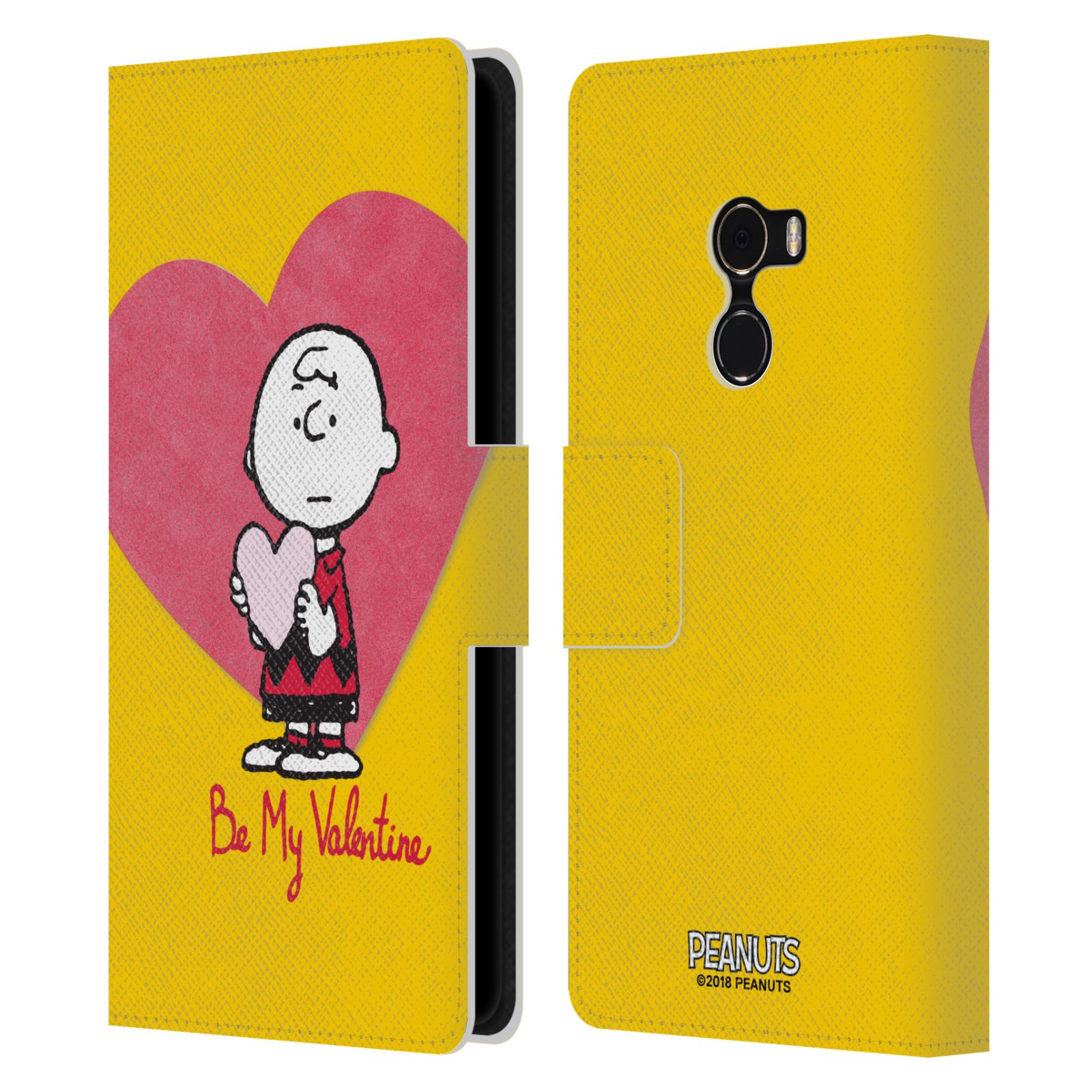 Pouzdro na mobil Xiaomi Mi Mix 2 - Head Case -Peanuts - Charlie Brown valentýnské srdíčko