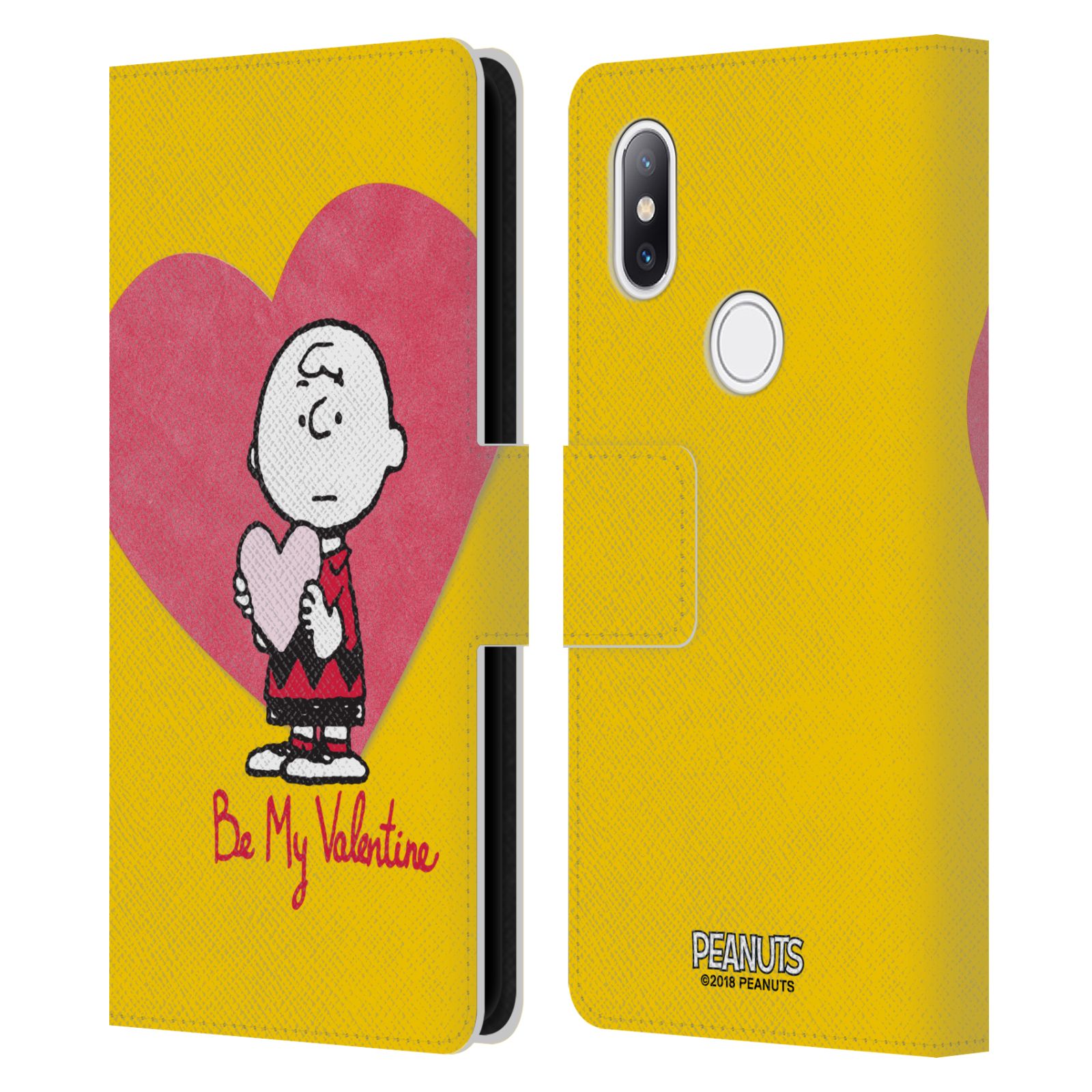 Pouzdro na mobil Xiaomi Mi Mix 2s - Head Case -Peanuts - Charlie Brown valentýnské srdíčko
