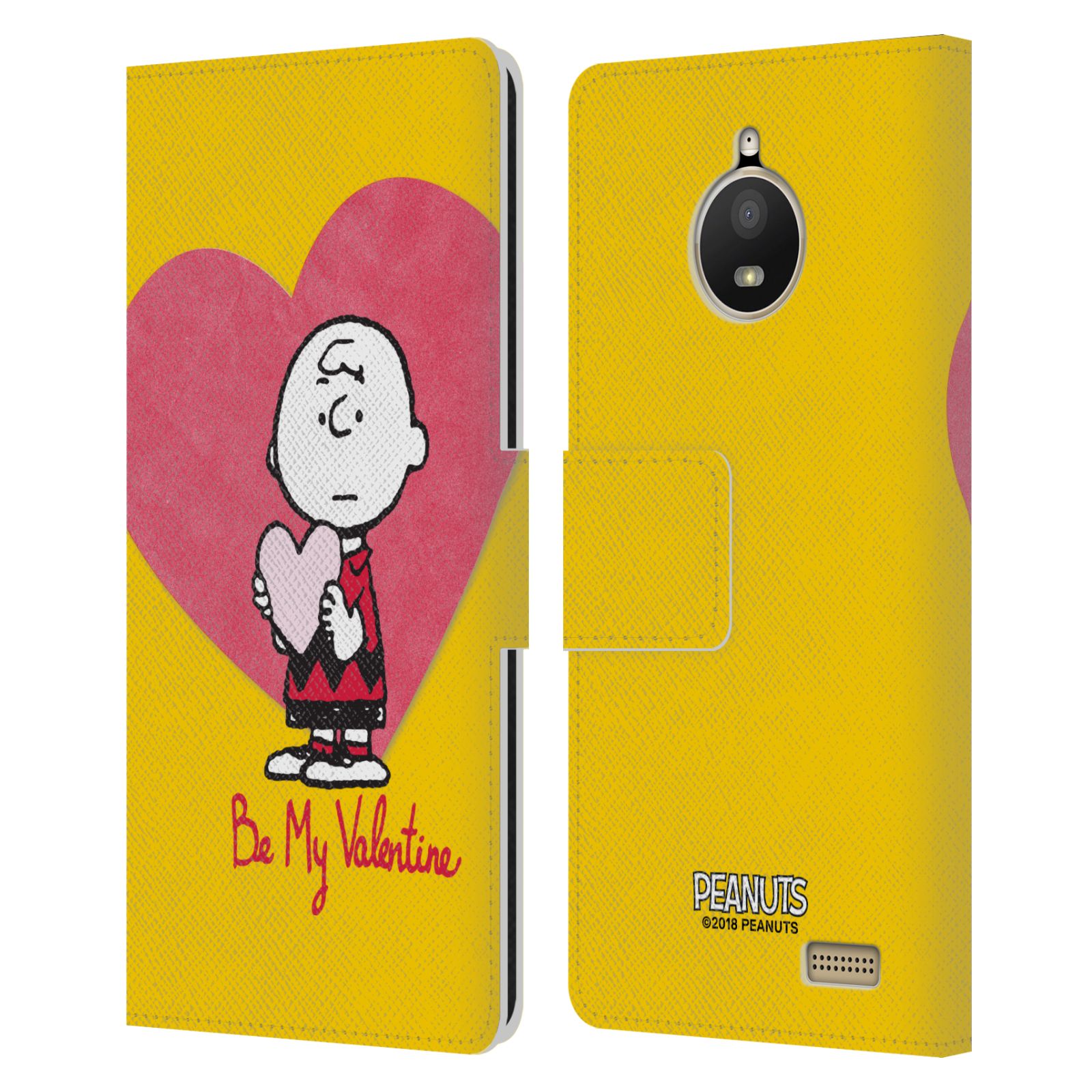 Pouzdro na mobil Lenovo Moto E4 - Head Case -Peanuts - Charlie Brown valentýnské srdíčko