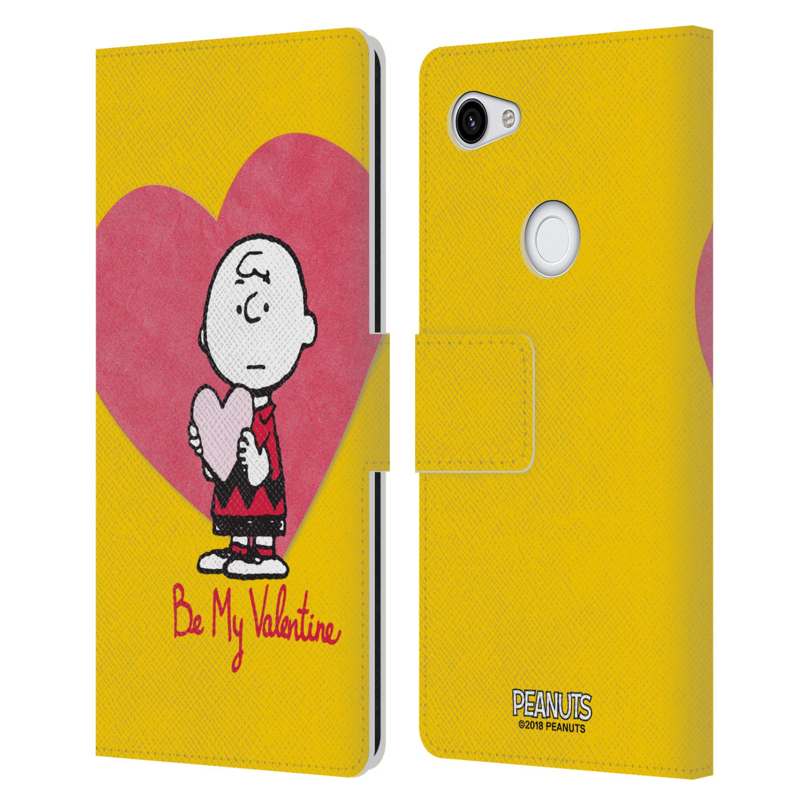 Pouzdro na mobil Google Pixel 3a XL - Head Case -Peanuts - Charlie Brown valentýnské srdíčko