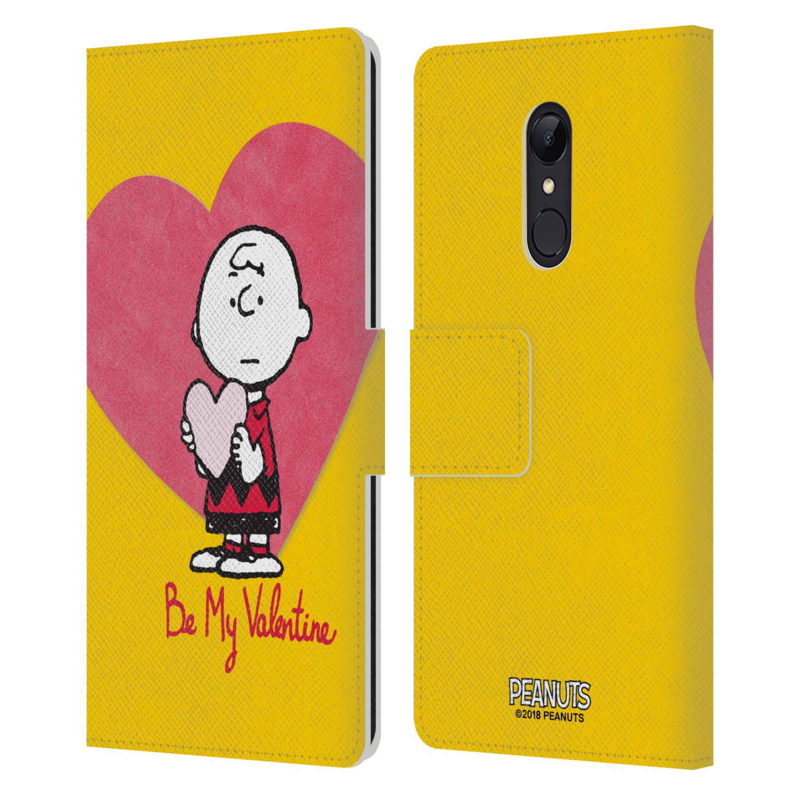Pouzdro na mobil Xiaomi Redmi 5 - Head Case -Peanuts - Charlie Brown valentýnské srdíčko