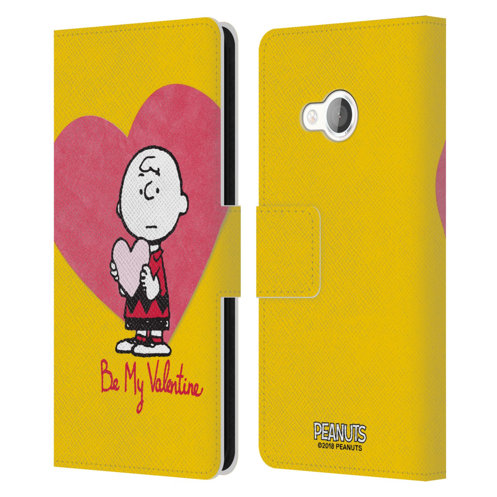 Pouzdro na mobil HTC U Play - Head Case -Peanuts - Charlie Brown valentýnské srdíčko