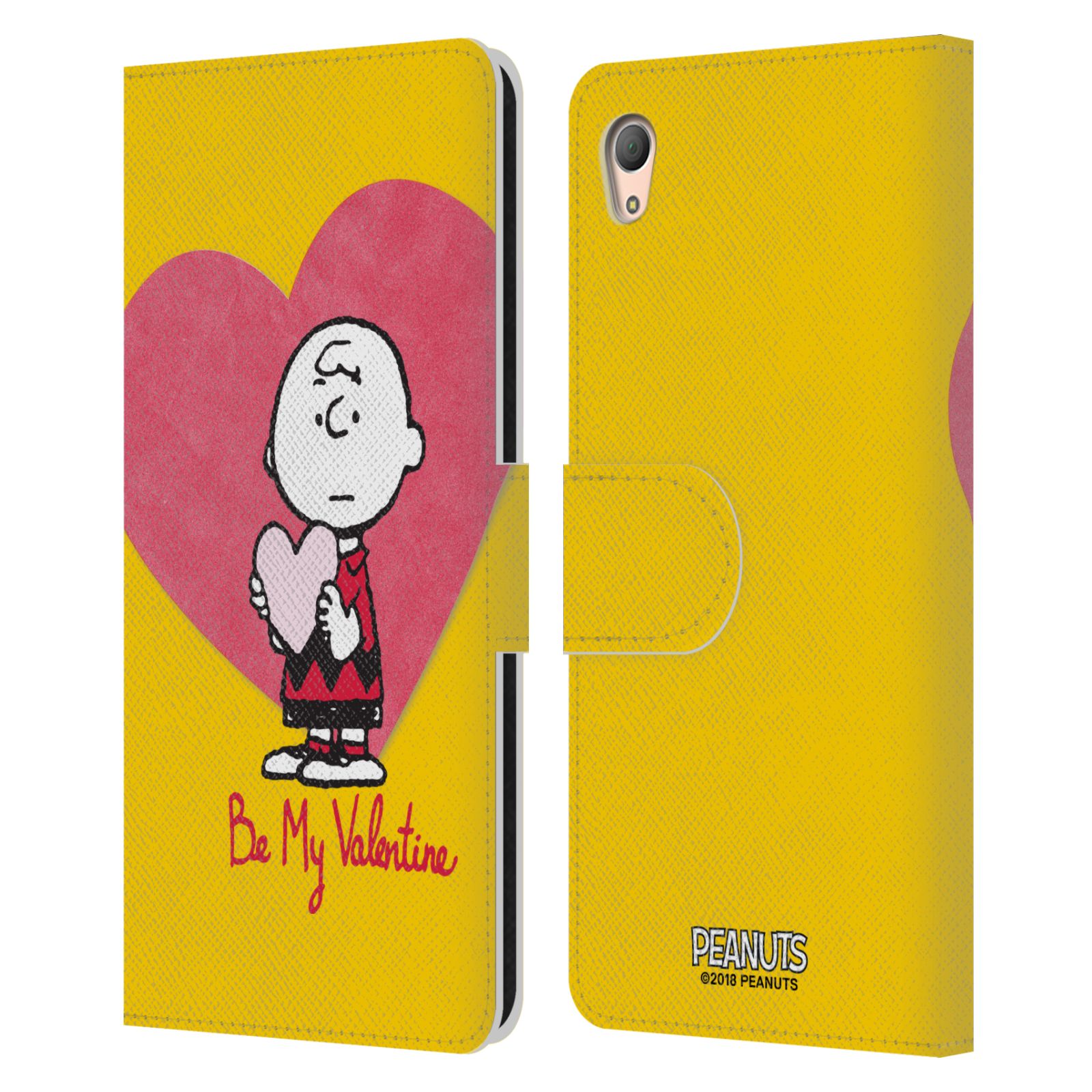 Pouzdro na mobil Sony Xperia Z3 PLUS - Head Case -Peanuts - Charlie Brown valentýnské srdíčko