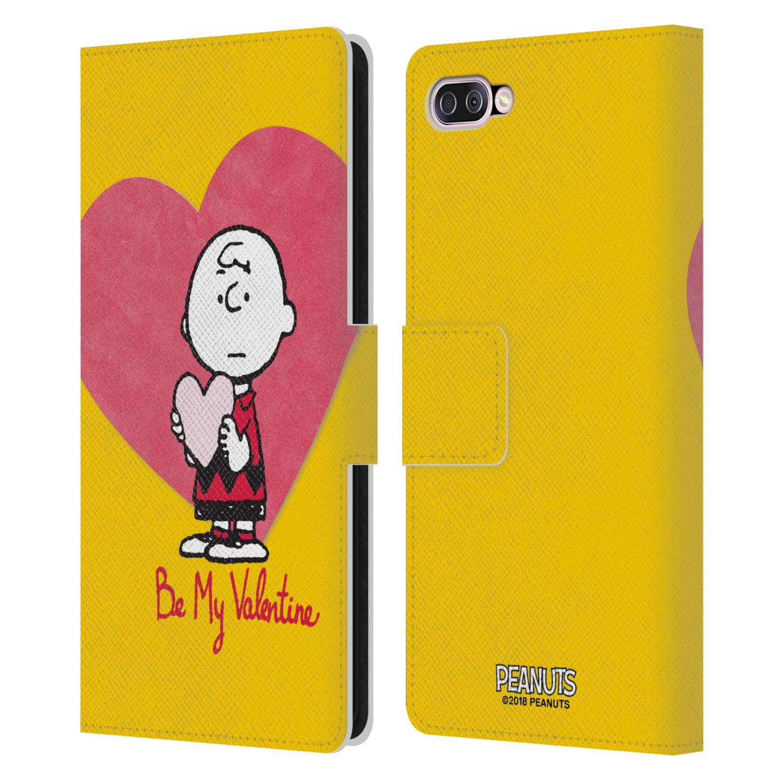 Pouzdro na mobil Asus Zenfone 4 Max ZC554KL - Head Case -Peanuts - Charlie Brown valentýnské srdíčko