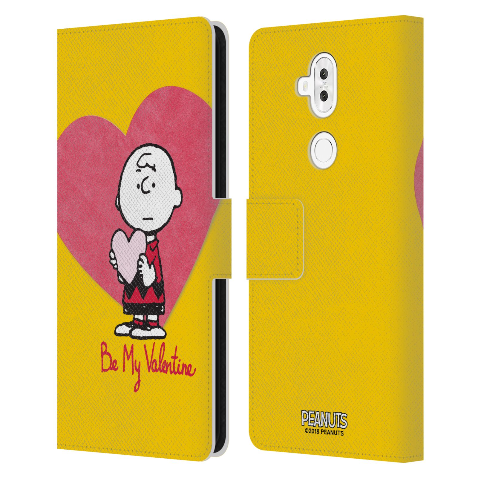 Pouzdro na mobil Asus Zenfone 5 ZC600KL - Head Case -Peanuts - Charlie Brown valentýnské srdíčko