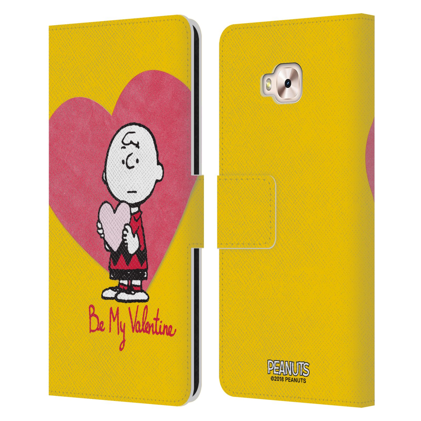 Pouzdro na mobil Asus Zenfone 4 Selfie Pro ZD552KL - Head Case -Peanuts - Charlie Brown valentýnské srdíčko