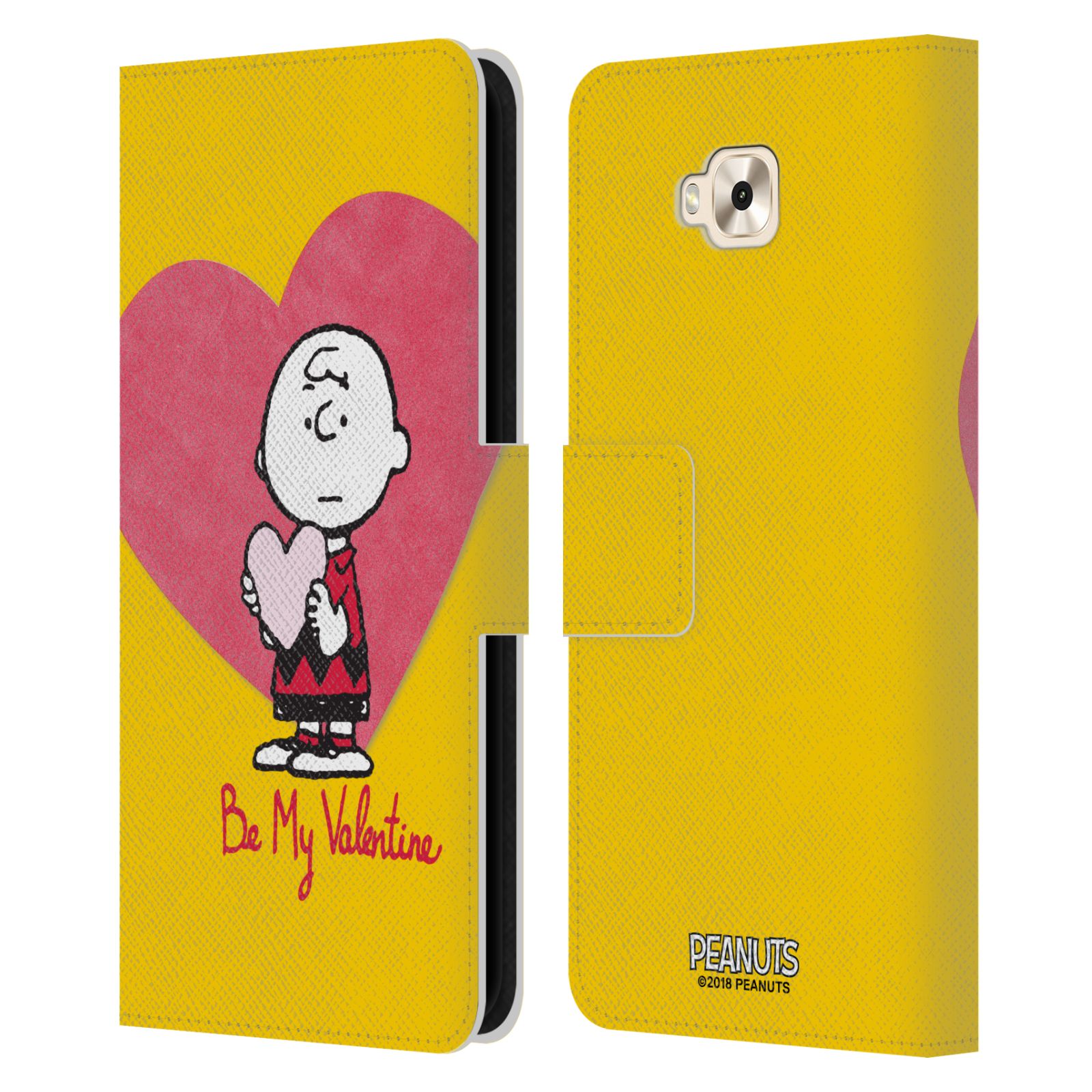 Pouzdro na mobil Asus Zenfone 4 Selfie ZD553KL - Head Case -Peanuts - Charlie Brown valentýnské srdíčko