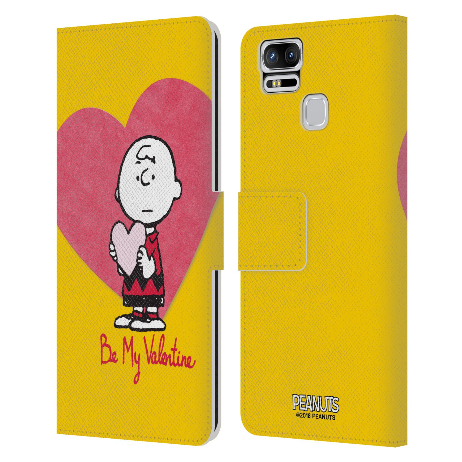 Pouzdro na mobil Asus Zenfone 3 Zoom ZE553KL - Head Case -Peanuts - Charlie Brown valentýnské srdíčko