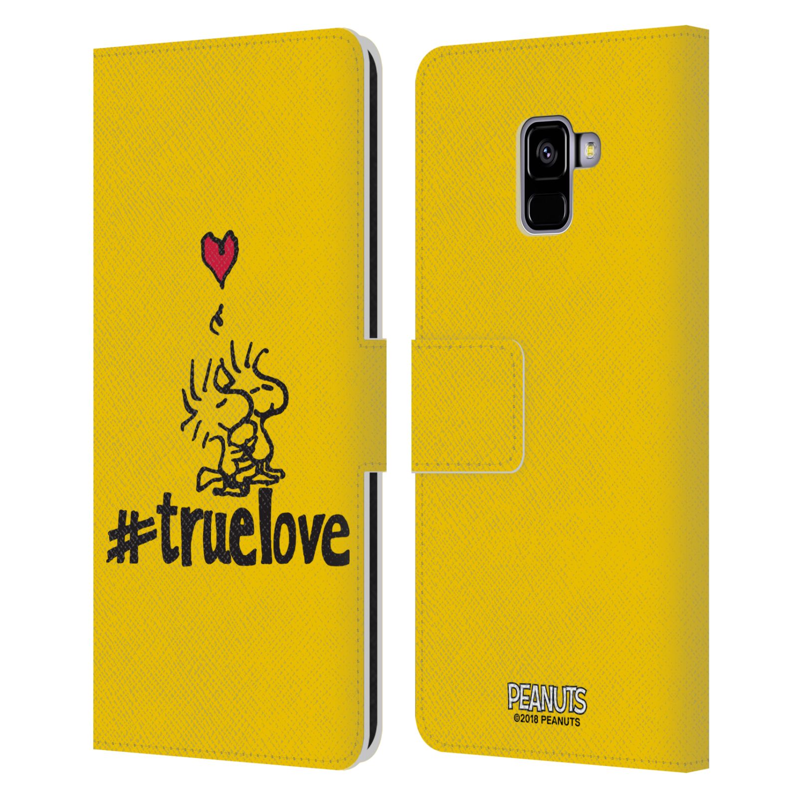 Pouzdro na mobil Samsung Galaxy A8+ 2018 - HEAD CASE - Peanuts - Woodstock pravá láska