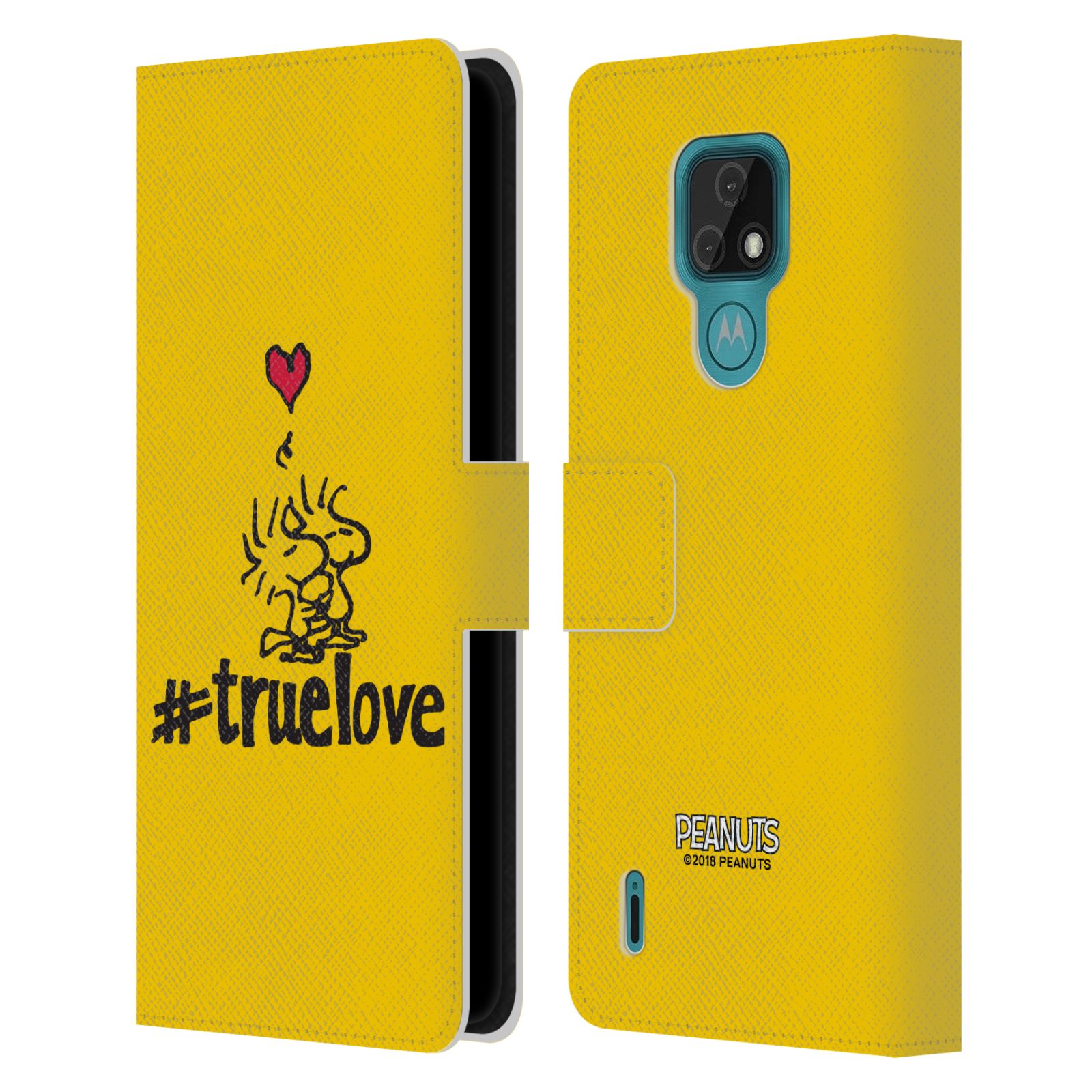 Pouzdro na mobil Motorola Moto E7 - HEAD CASE - Peanuts - Woodstock pravá láska
