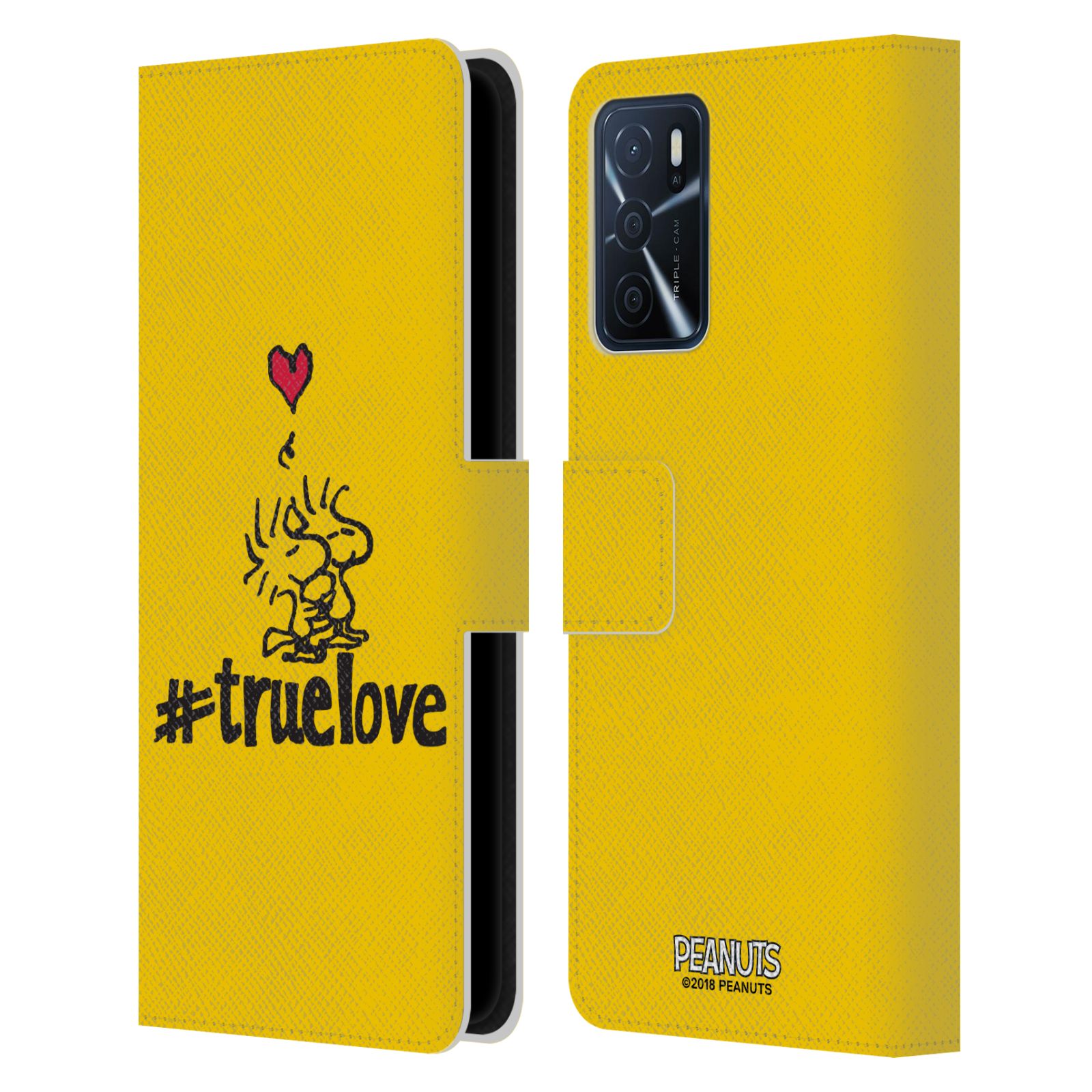 Pouzdro na mobil Oppo A16s - HEAD CASE - Peanuts - Woodstock pravá láska