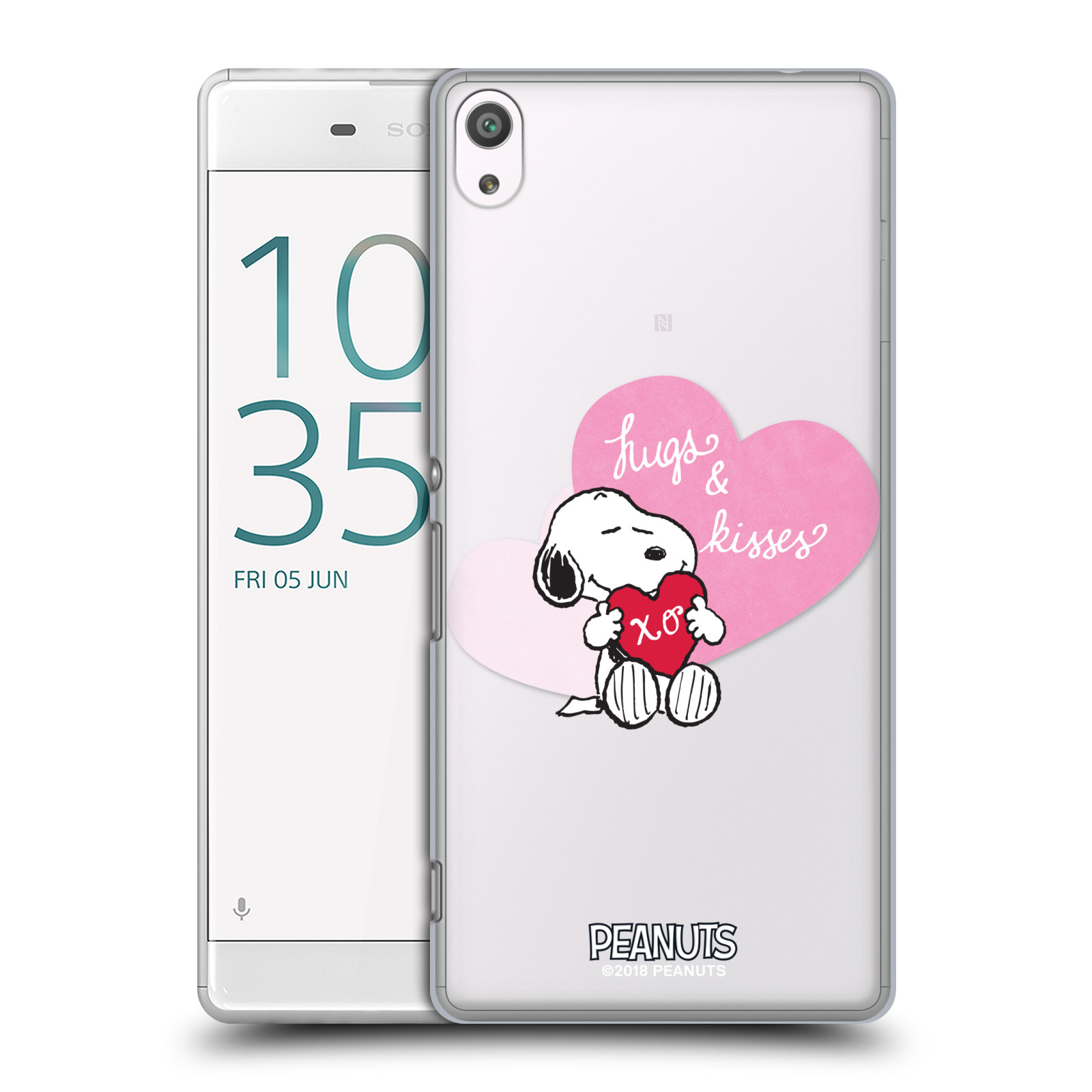 Pouzdro na mobil Sony Xperia XA ULTRA Oficiální motiv Snoopy pejsek růžové srdíčko