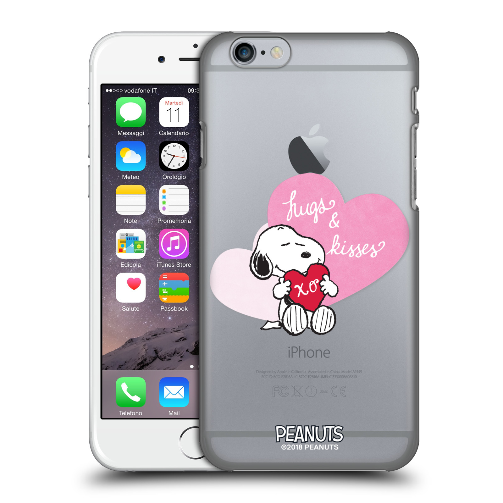 Pouzdro na mobil Apple Iphone 6/6S Oficiální motiv Snoopy pejsek růžové srdíčko
