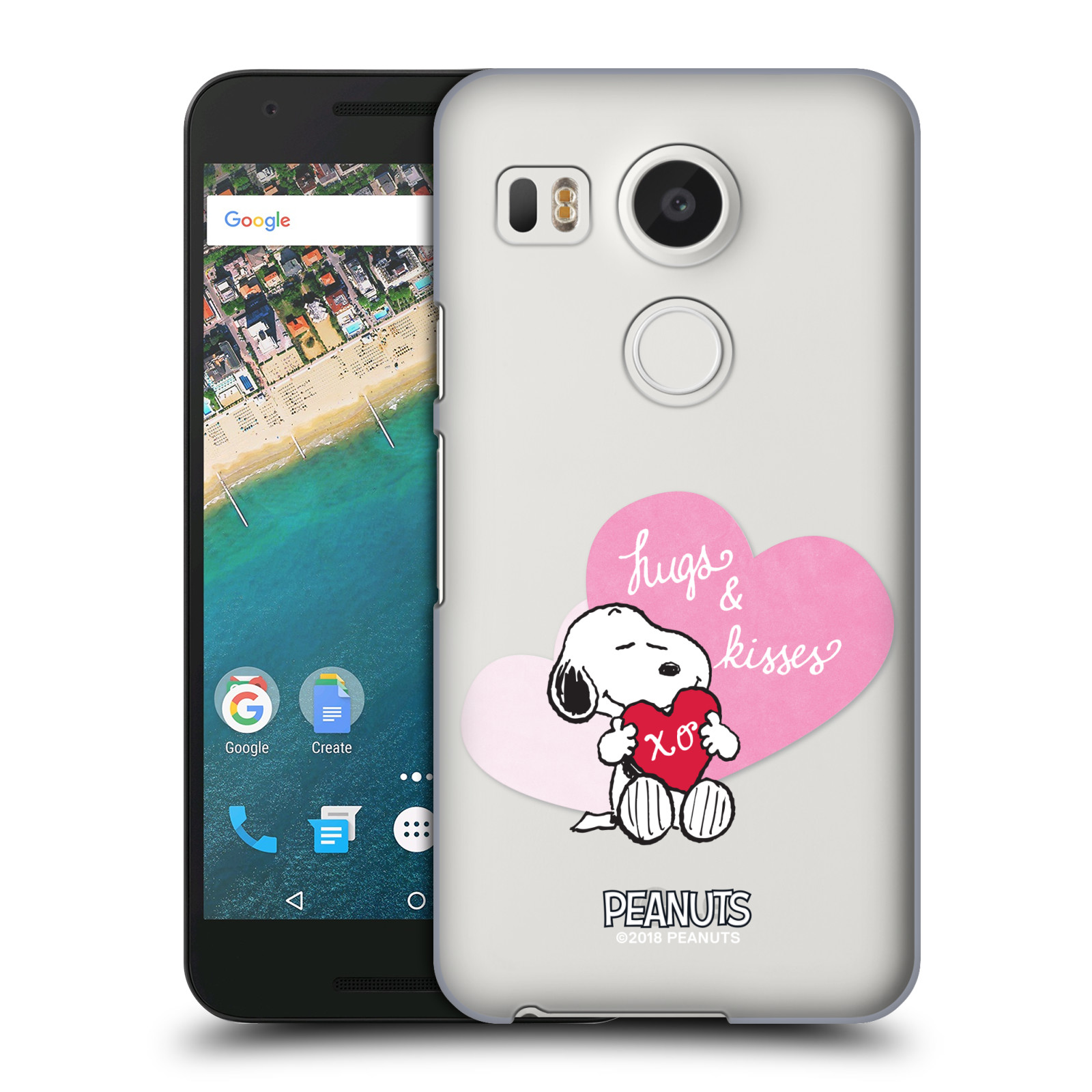 Pouzdro na mobil LG NEXUS 5X Oficiální motiv Snoopy pejsek růžové srdíčko