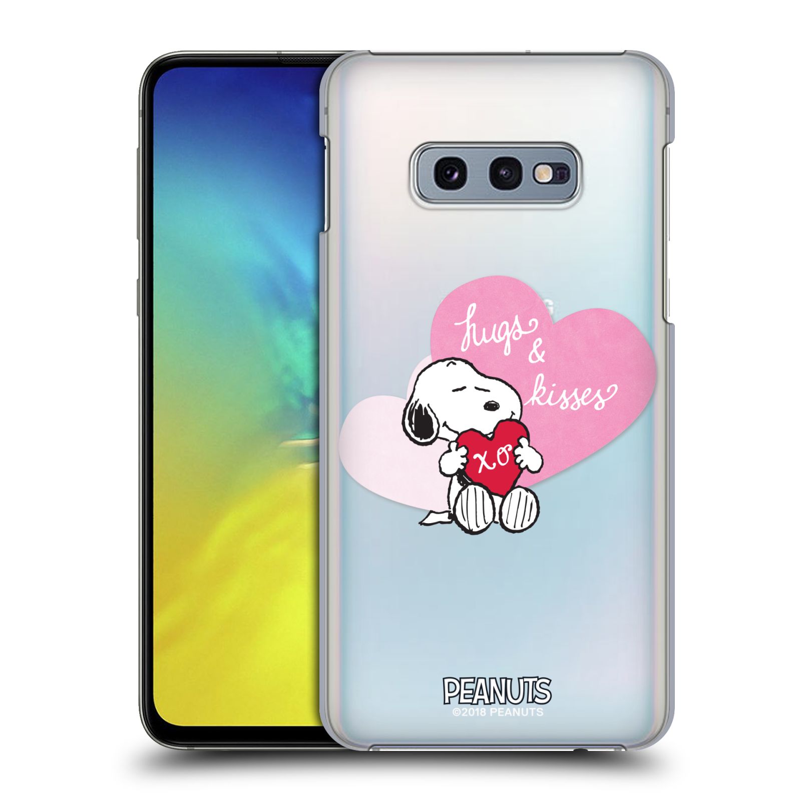 Pouzdro na mobil Samsung Galaxy S10e Oficiální motiv Snoopy pejsek růžové srdíčko