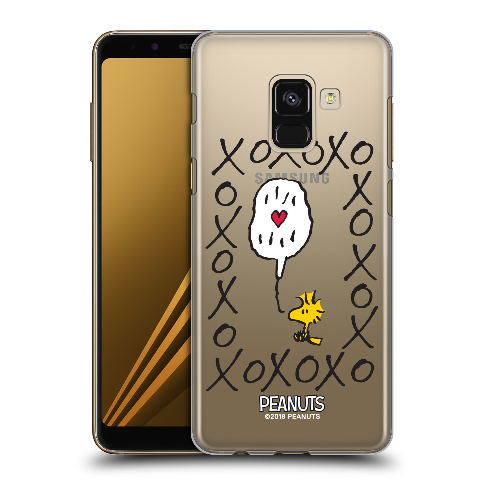 Pouzdro na mobil Samsung Galaxy A8+ 2018, A8 PLUS 2018 Oficiální motiv Peanuts ptáček Woodstock srdíčko