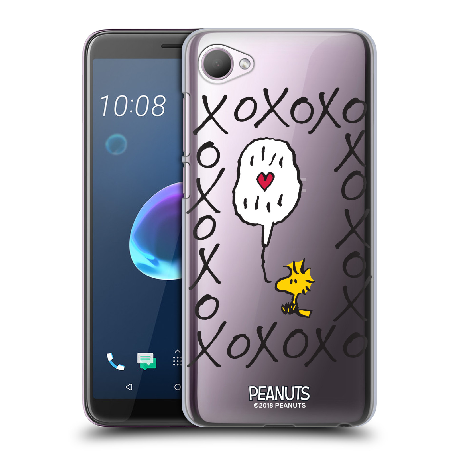 Pouzdro na mobil HTC Desire 12 / Desire 12 DUAL SIM Oficiální motiv Peanuts ptáček Woodstock srdíčko