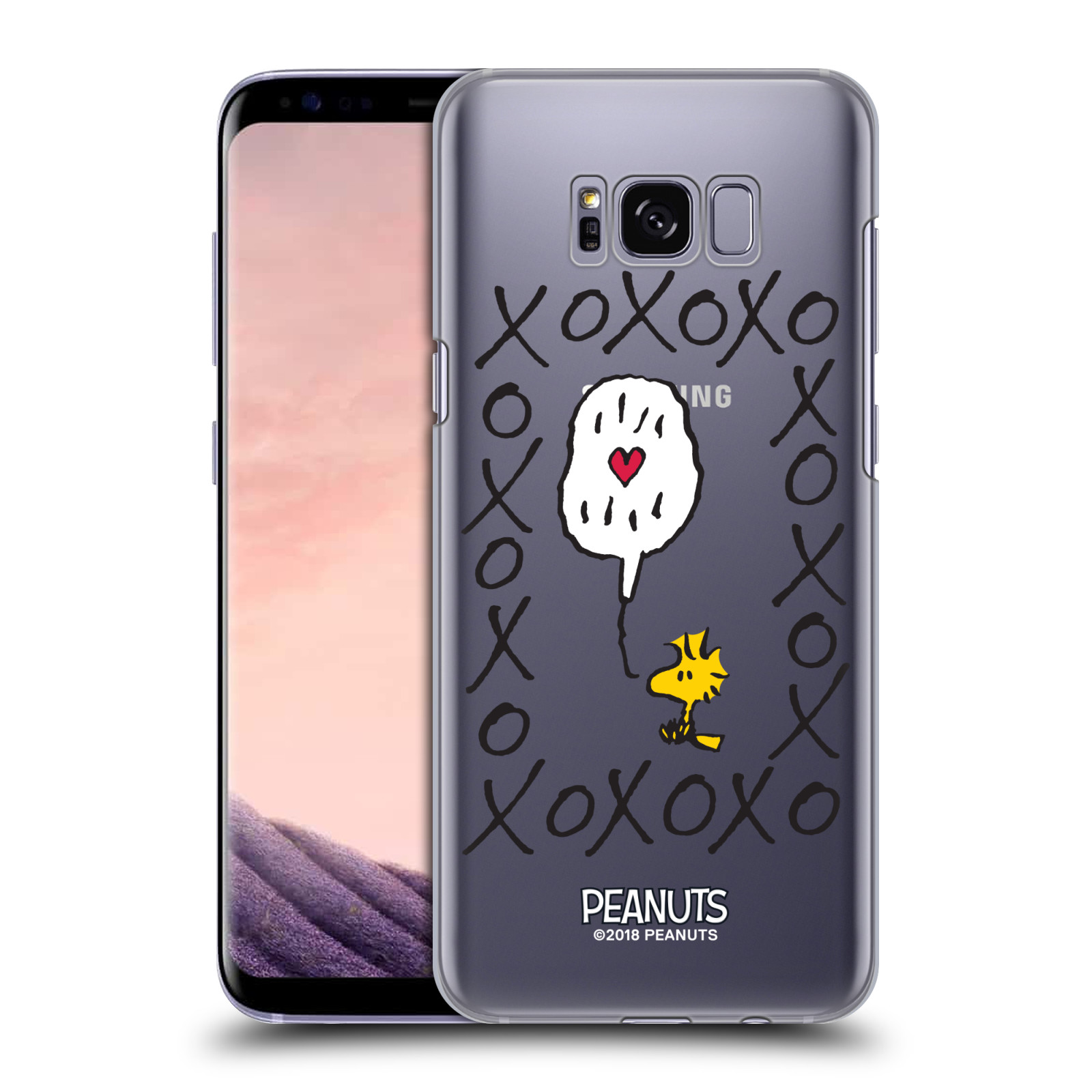 Pouzdro na mobil Samsung Galaxy S8 Oficiální motiv Peanuts ptáček Woodstock srdíčko