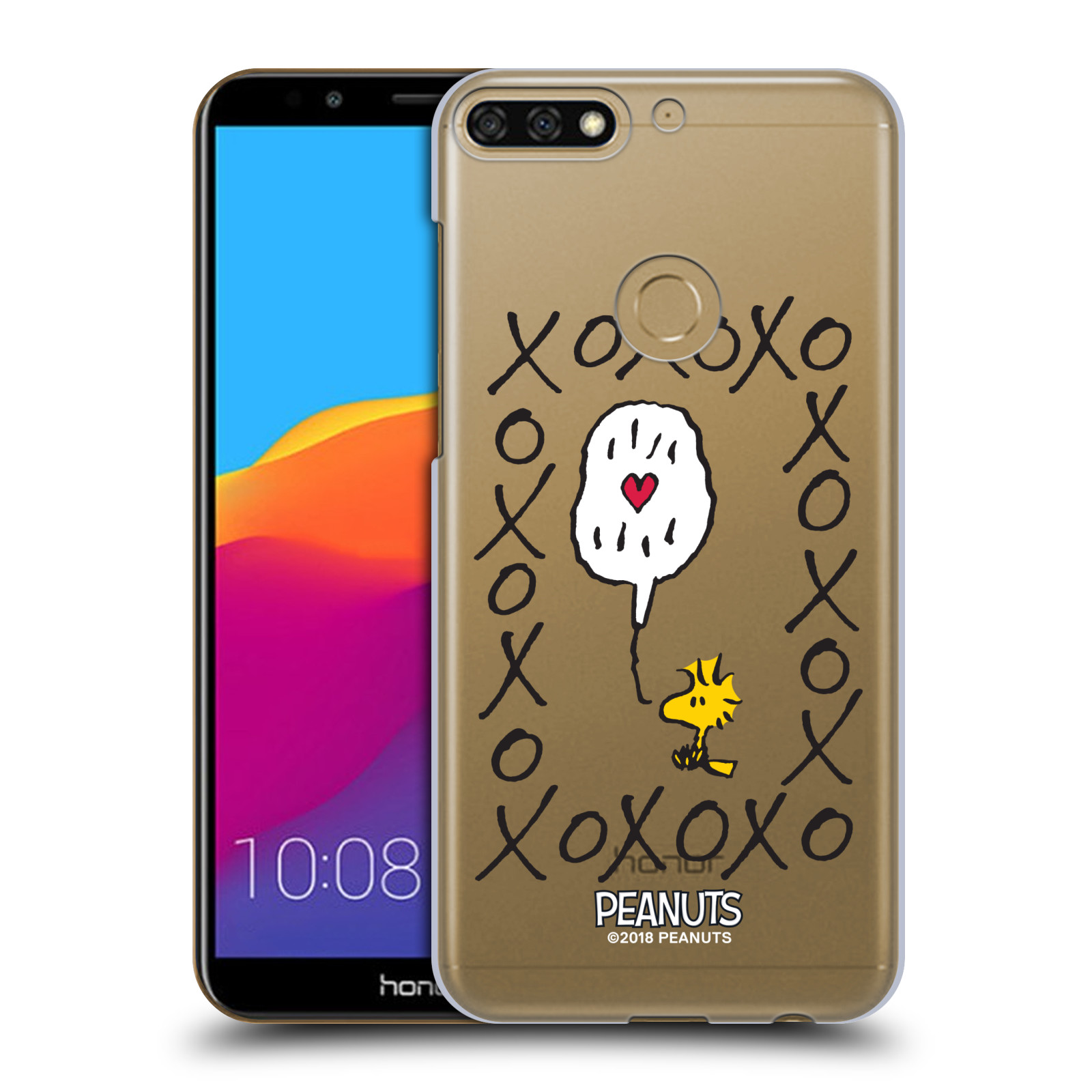 Pouzdro na mobil HONOR 7C Oficiální motiv Peanuts ptáček Woodstock srdíčko