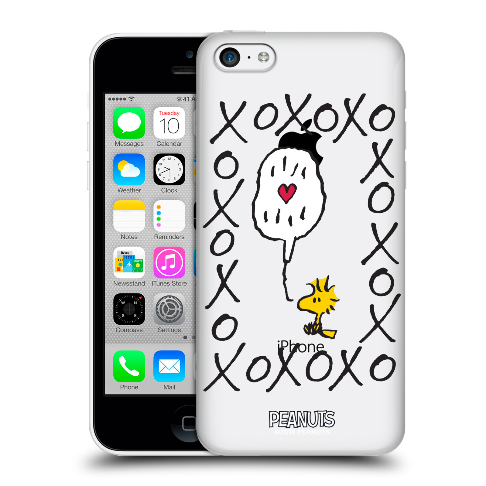 Pouzdro na mobil Apple Iphone 5C Oficiální motiv Peanuts ptáček Woodstock srdíčko