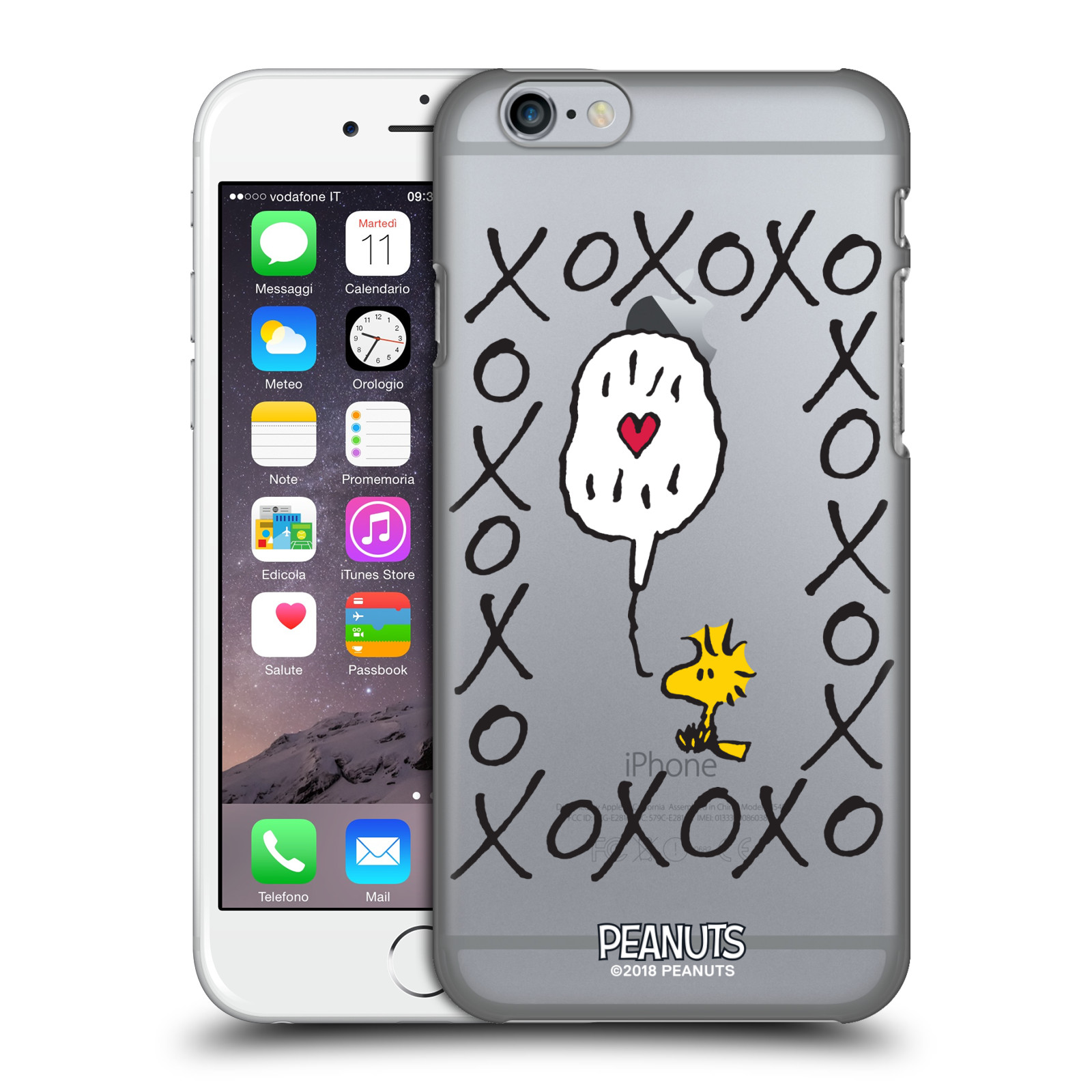 Pouzdro na mobil Apple Iphone 6/6S Oficiální motiv Peanuts ptáček Woodstock srdíčko