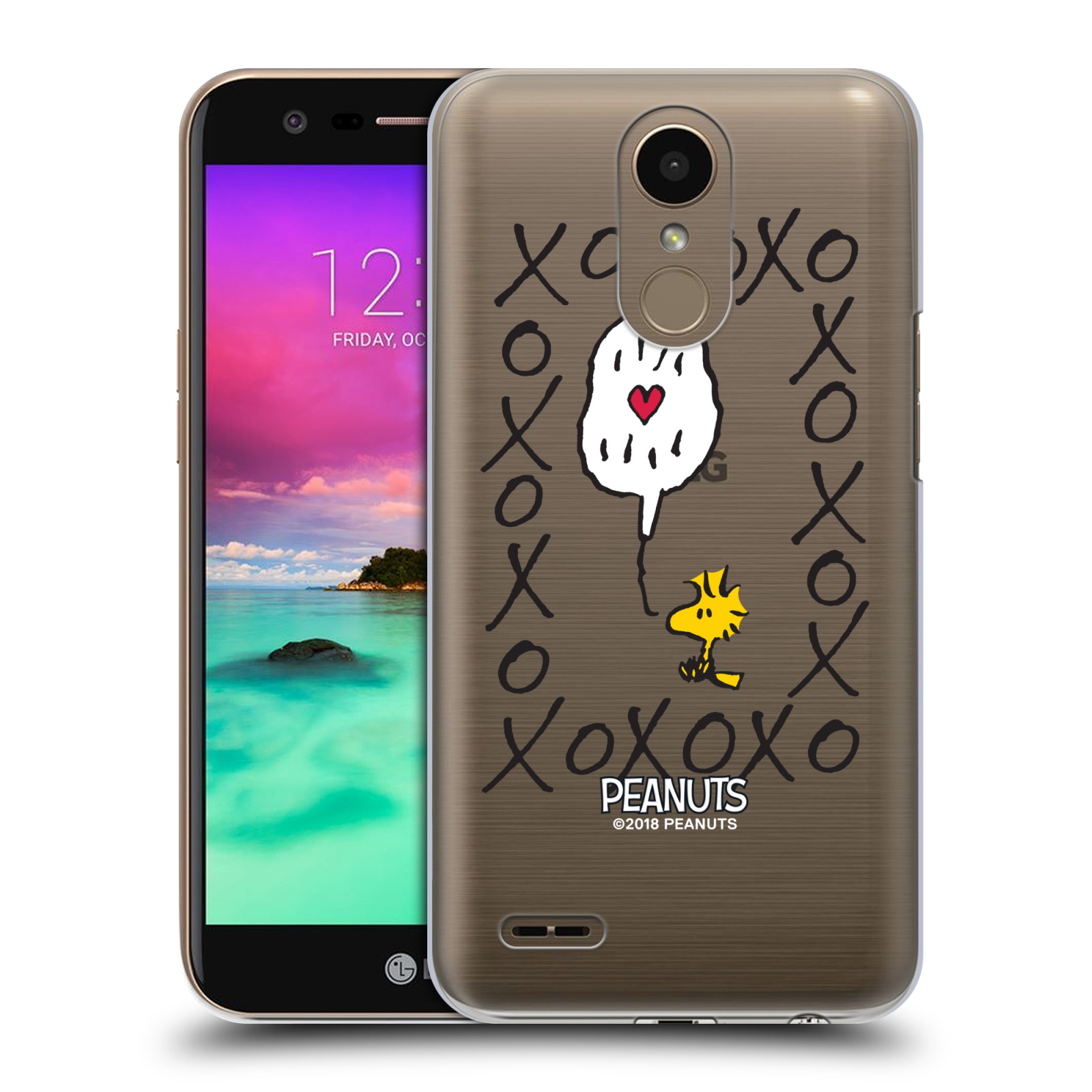 Pouzdro na mobil LG K10 2017 / K10 2017 DUAL SIM Oficiální motiv Peanuts ptáček Woodstock srdíčko