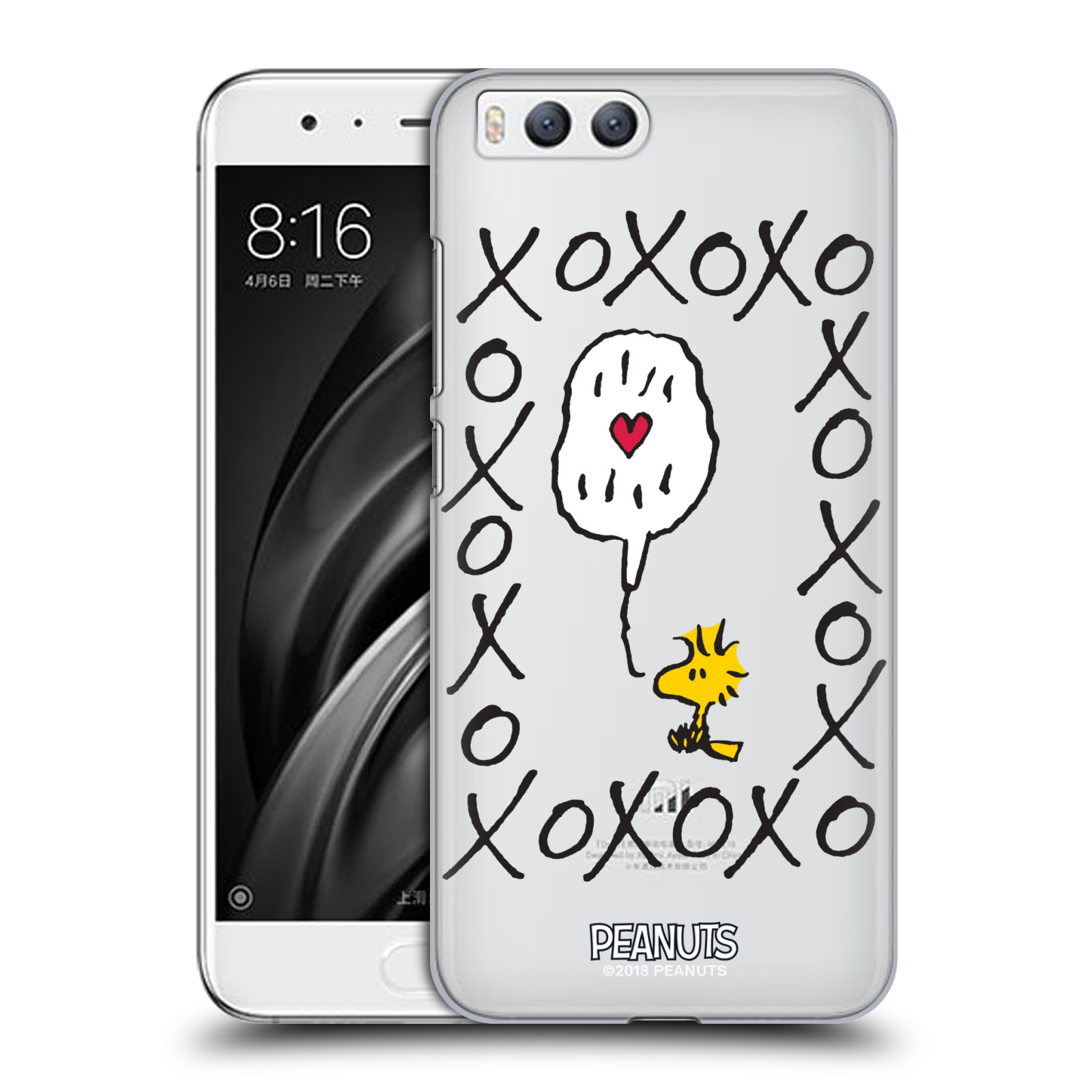 Pouzdro na mobil Xiaomi MI6 Oficiální motiv Peanuts ptáček Woodstock srdíčko