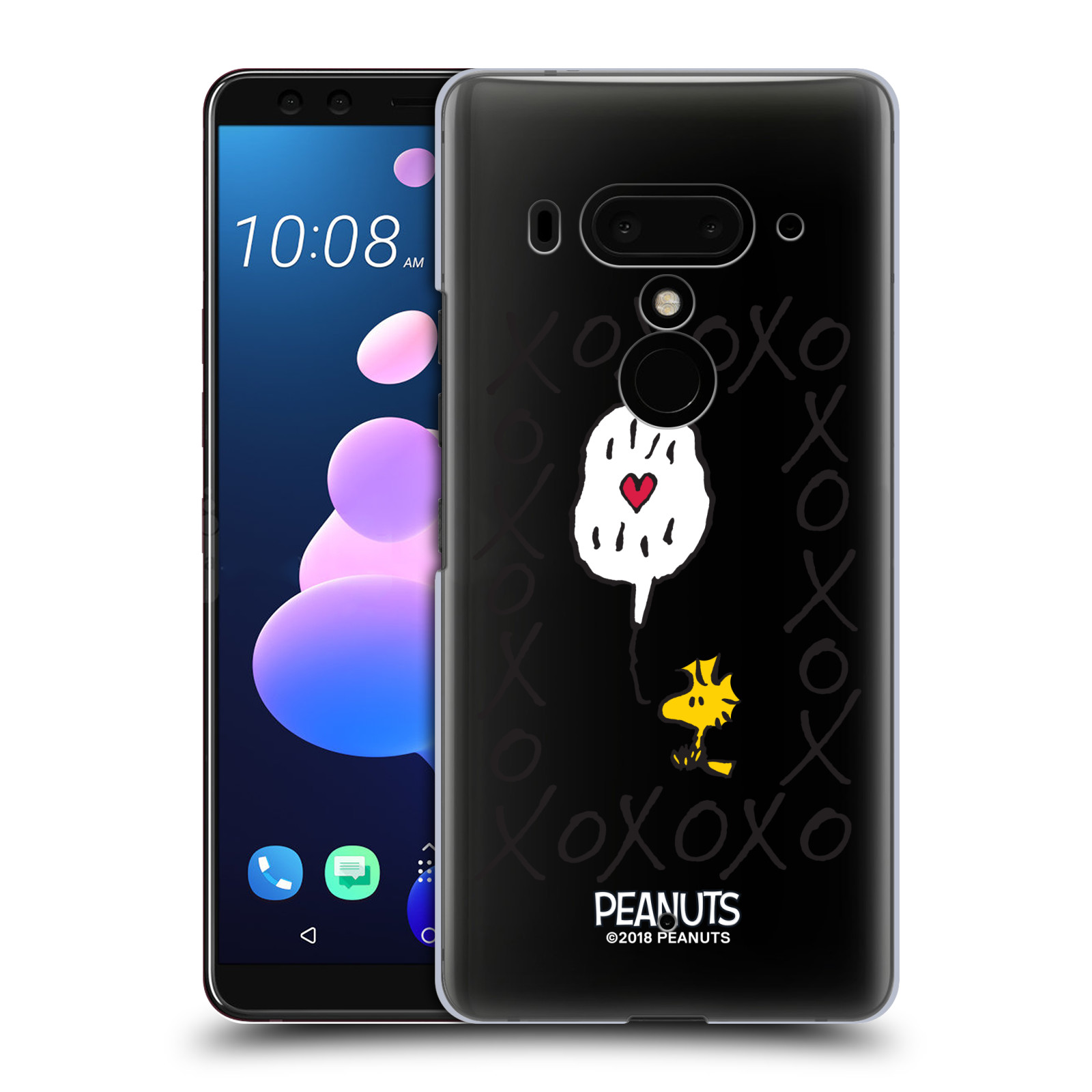 Pouzdro na mobil HTC U 12 PLUS / U 12+ DUAL SIM Oficiální motiv Peanuts ptáček Woodstock srdíčko