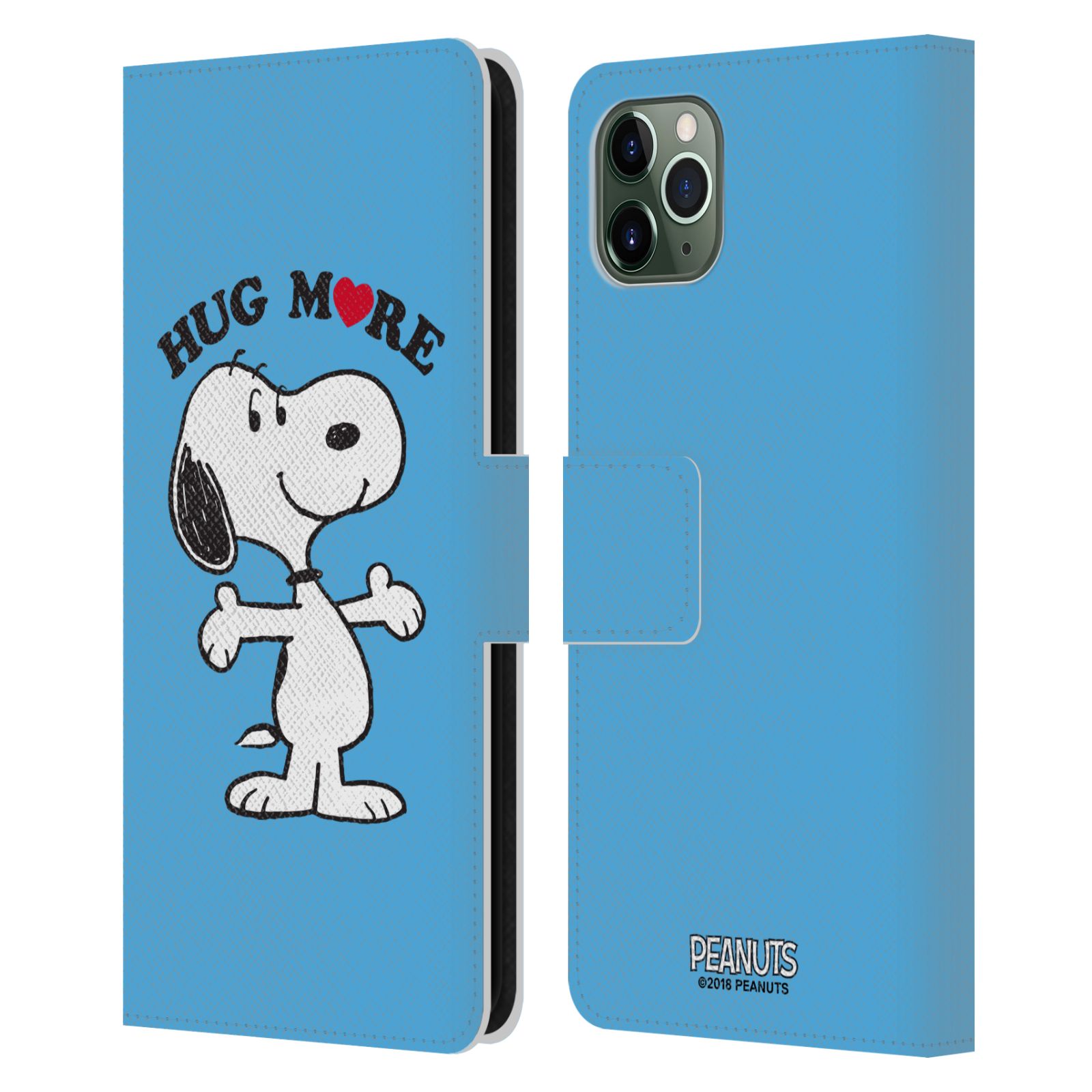 Pouzdro na mobil Apple Iphone 11 PRO MAX - Head Case - Peanuts - pejsek snoopy světle modré objetí