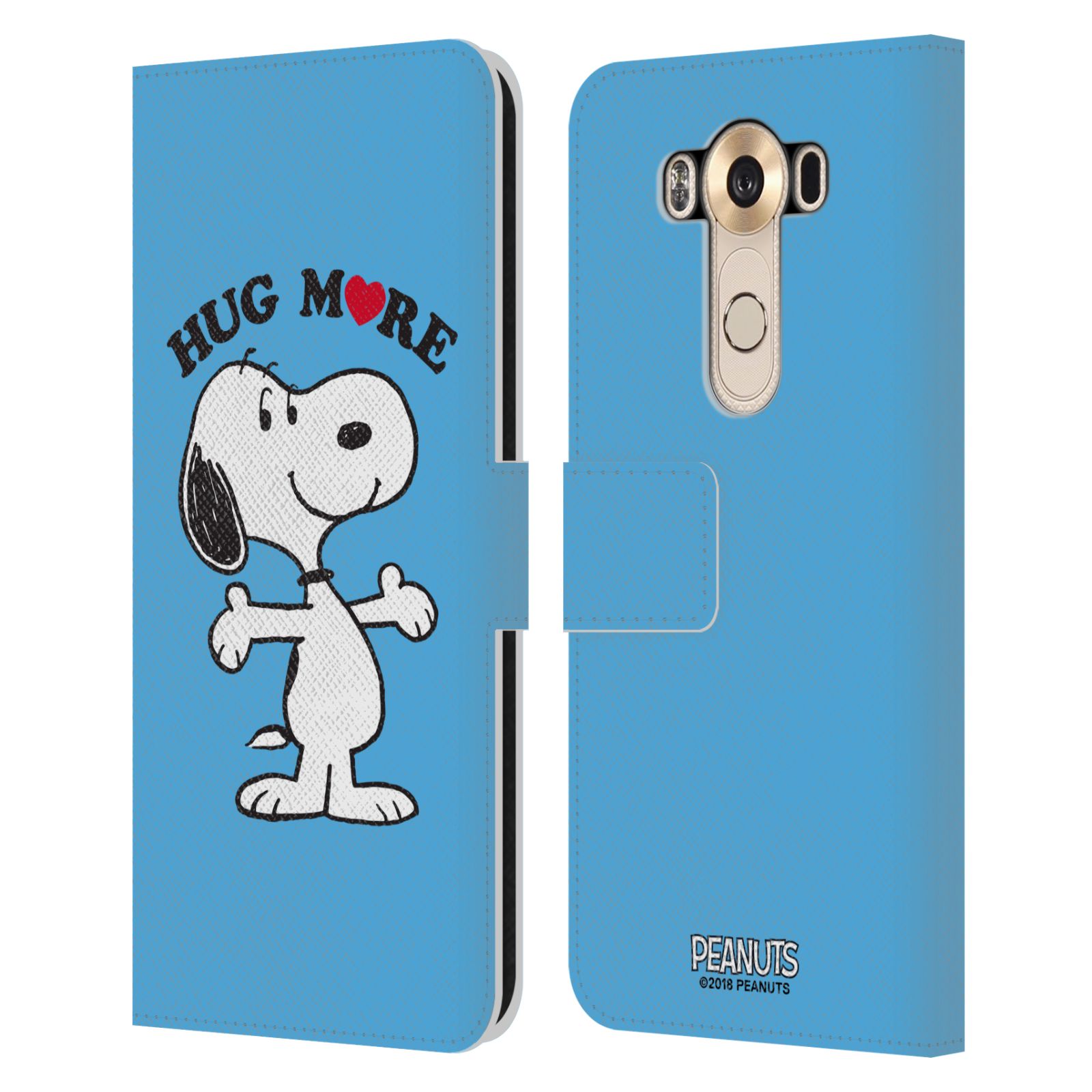 Pouzdro na mobil LG V10 - Head Case - Peanuts - pejsek snoopy světle modré objetí