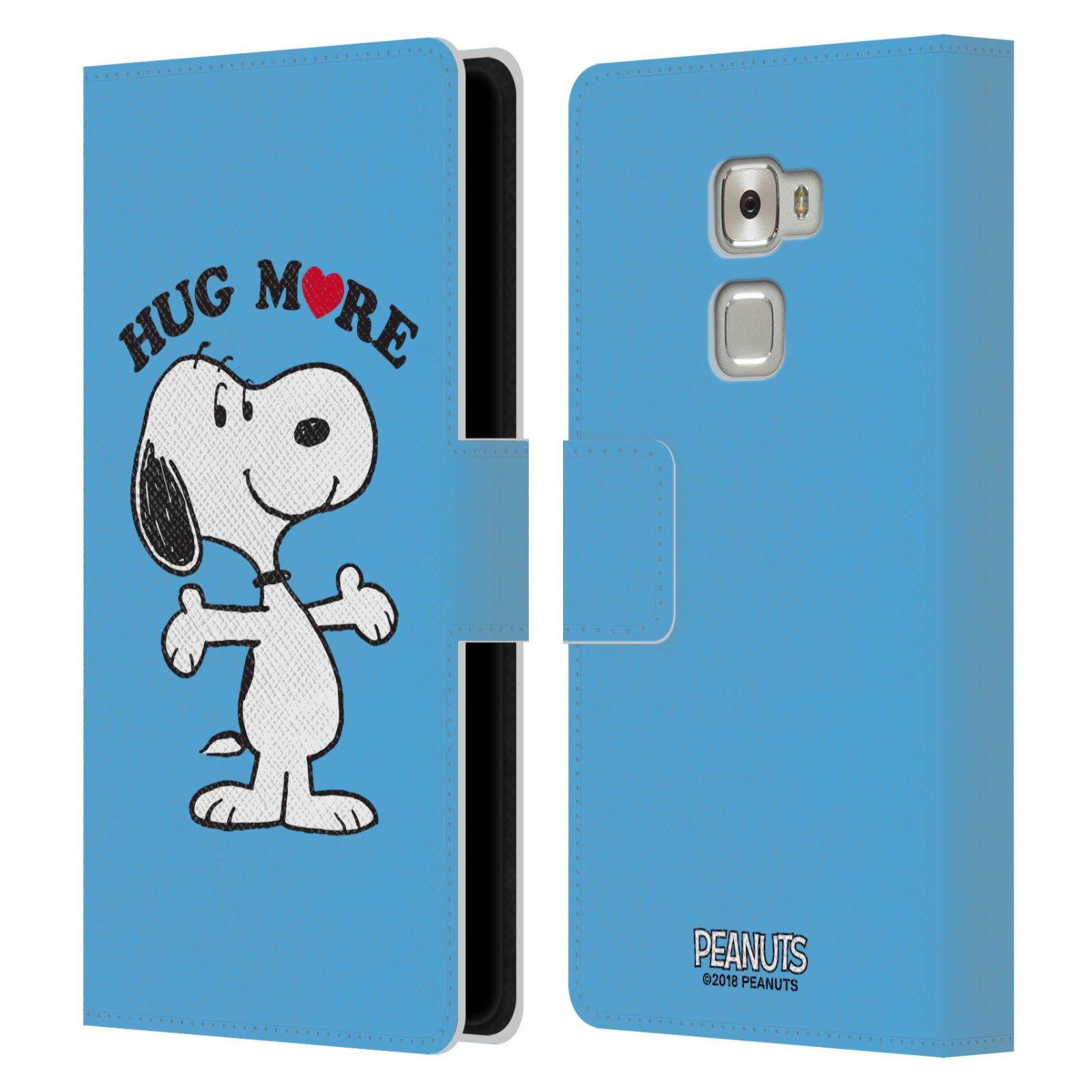 Pouzdro na mobil Huawei Mate S - Head Case - Peanuts - pejsek snoopy světle modré objetí