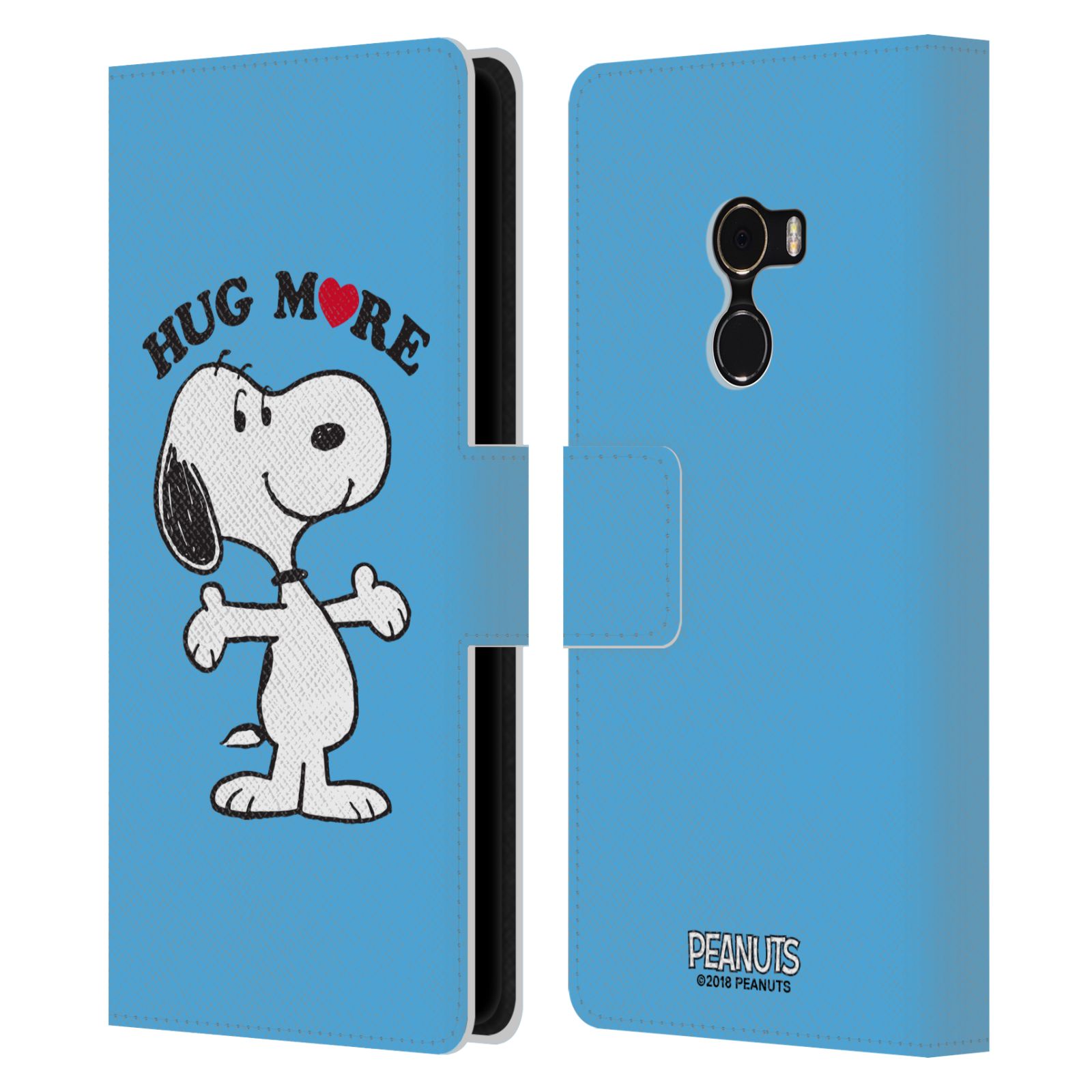 Pouzdro na mobil Xiaomi Mi Mix 2 - Head Case - Peanuts - pejsek snoopy světle modré objetí