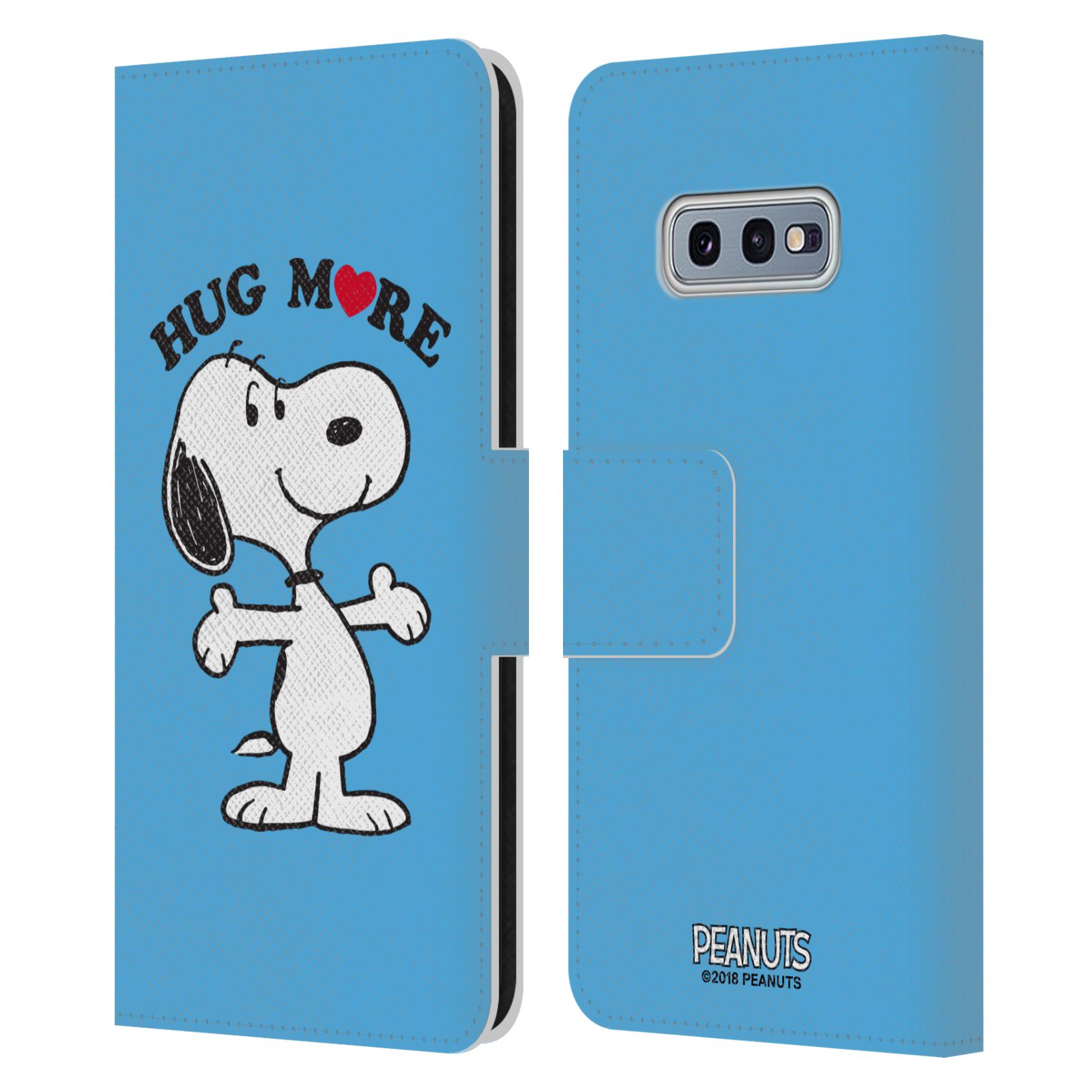 Pouzdro na mobil Samsung Galaxy S10e - Head Case - Peanuts - pejsek snoopy světle modré objetí