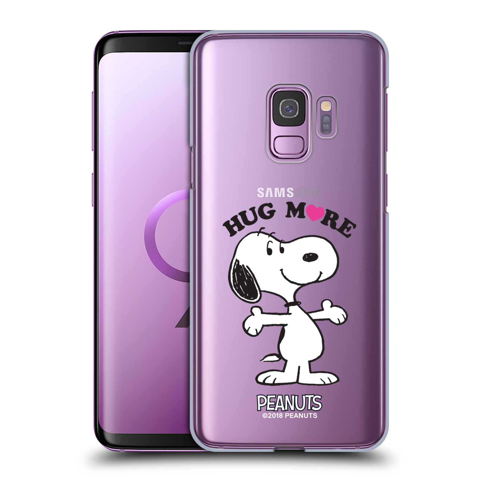 Pouzdro na mobil Samsung Galaxy S9 Oficiální motiv Peanuts pejsek Snoopy srdíčko