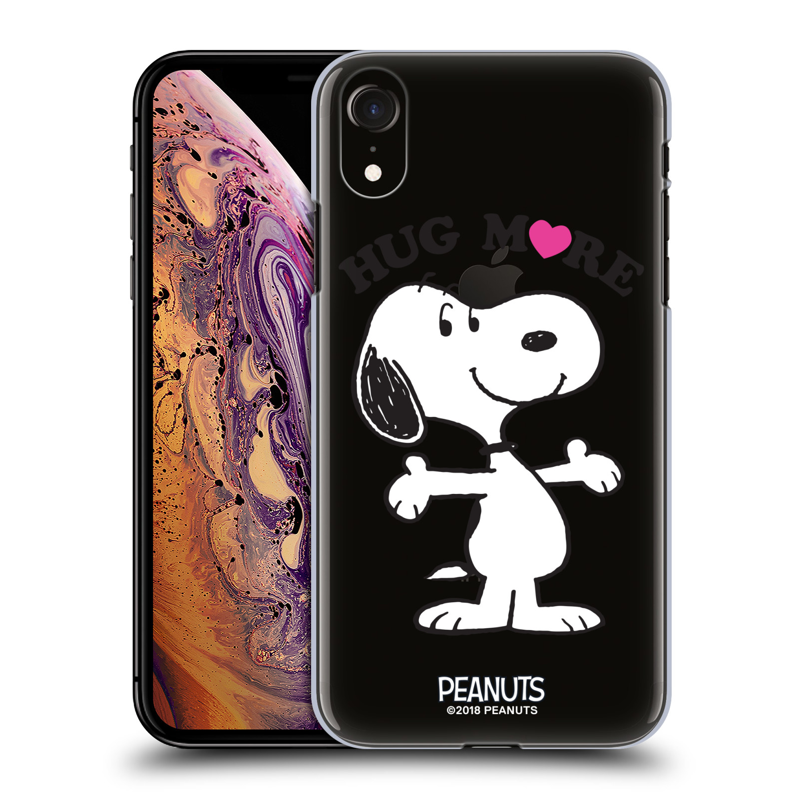 Pouzdro na mobil Apple Iphone XR Oficiální motiv Peanuts pejsek Snoopy srdíčko
