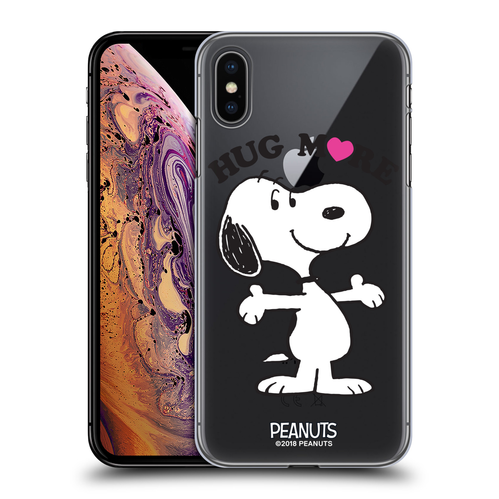 Pouzdro na mobil Apple Iphone XS MAX Oficiální motiv Peanuts pejsek Snoopy srdíčko
