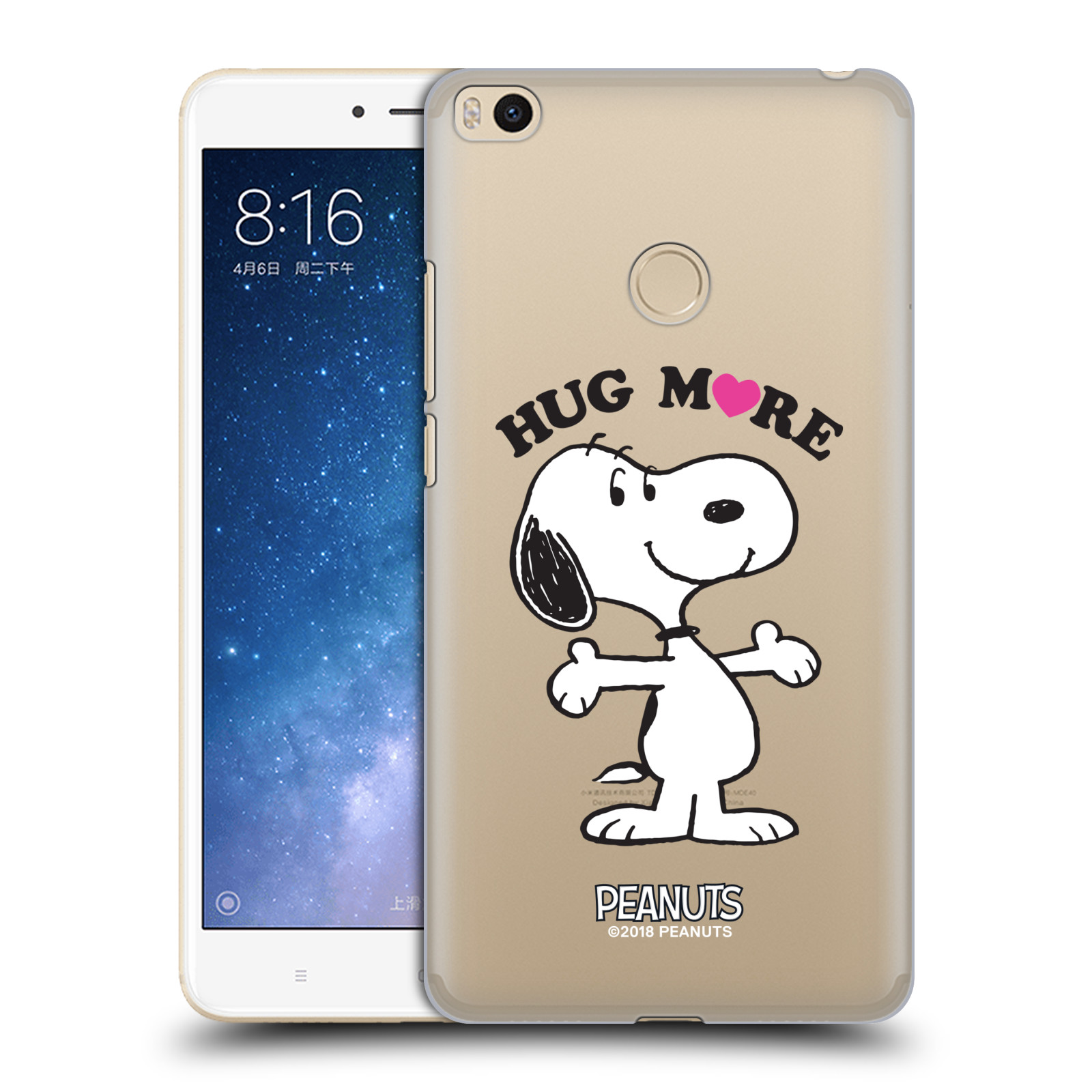 Pouzdro na mobil Xiaomi Mi Max 2 Oficiální motiv Peanuts pejsek Snoopy srdíčko