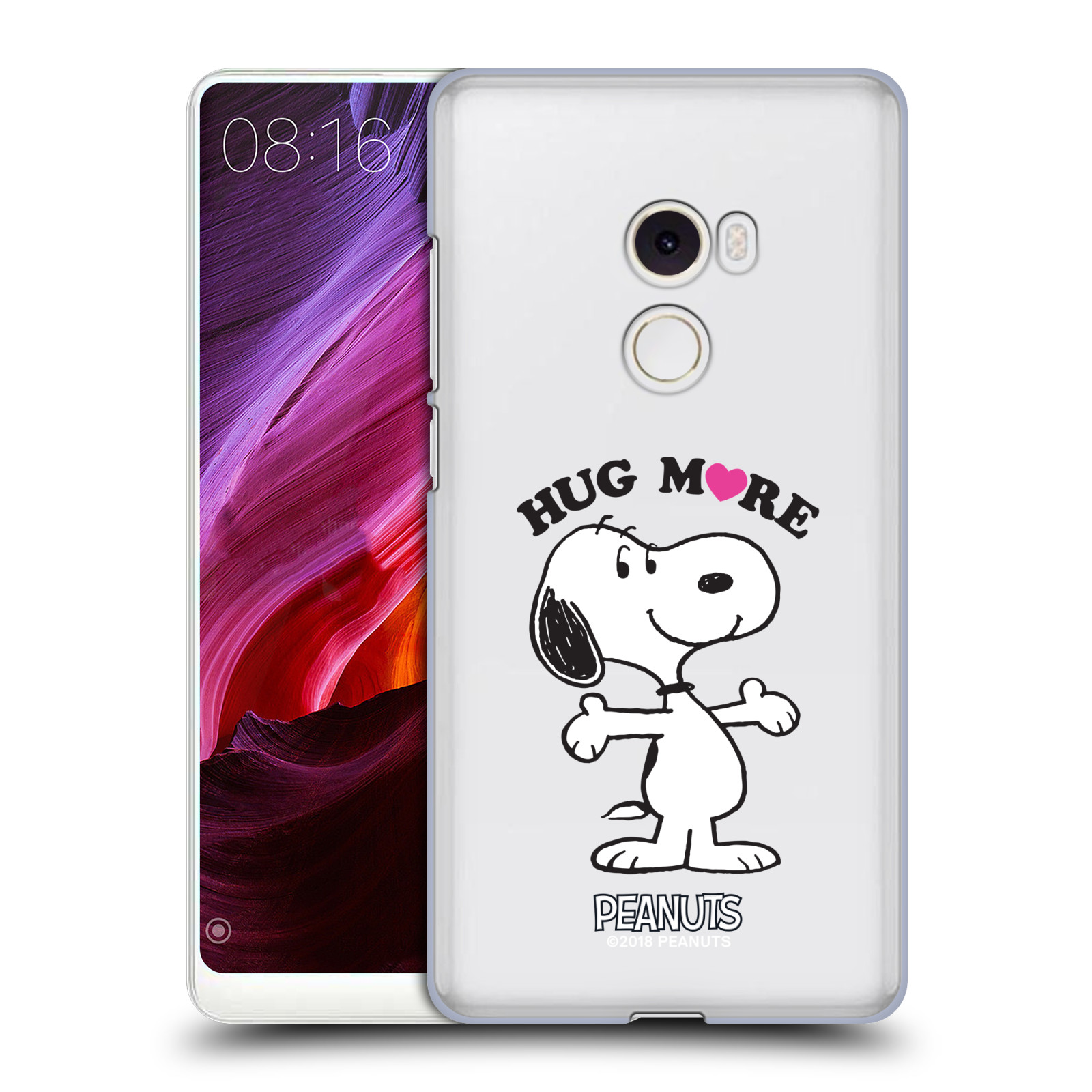 Pouzdro na mobil Xiaomi Mi Mix 2 Oficiální motiv Peanuts pejsek Snoopy srdíčko