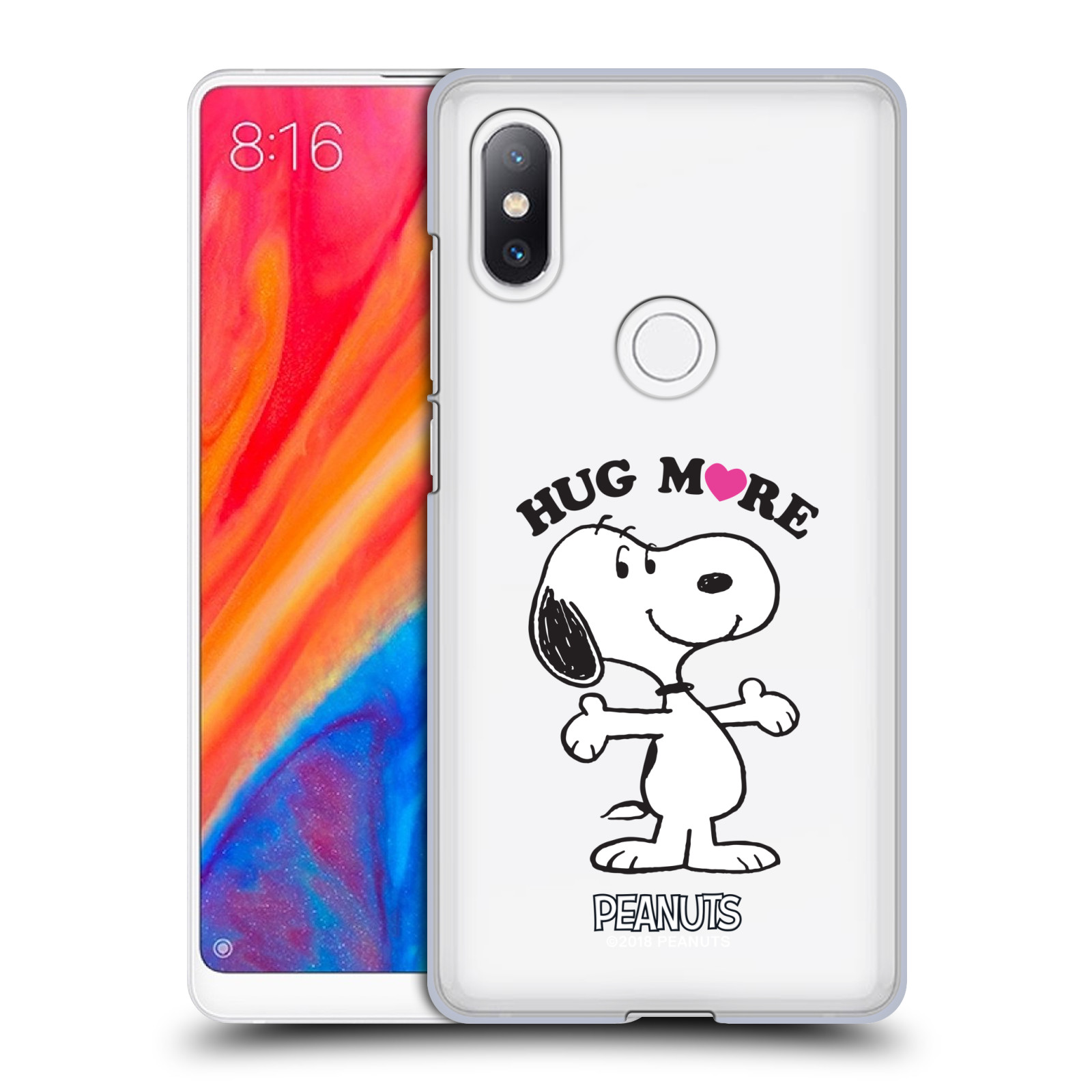 Pouzdro na mobil Xiaomi Mi Mix 2S Oficiální motiv Peanuts pejsek Snoopy srdíčko
