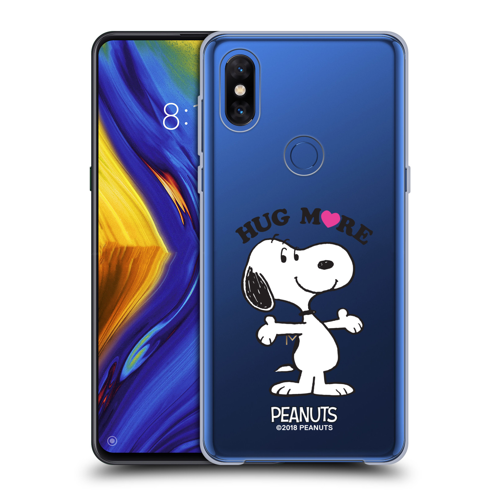 Pouzdro na mobil Xiaomi Mi Mix 3 Oficiální motiv Peanuts pejsek Snoopy srdíčko