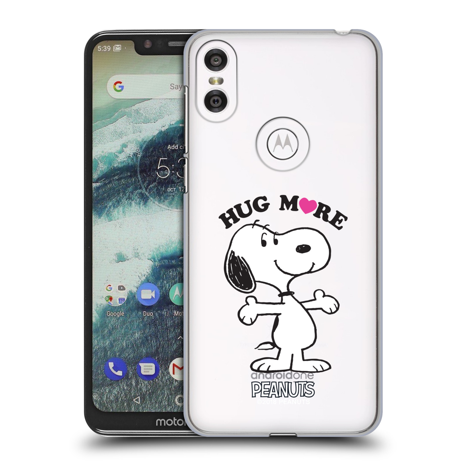 Pouzdro na mobil Motorola Moto ONE Oficiální motiv Peanuts pejsek Snoopy srdíčko