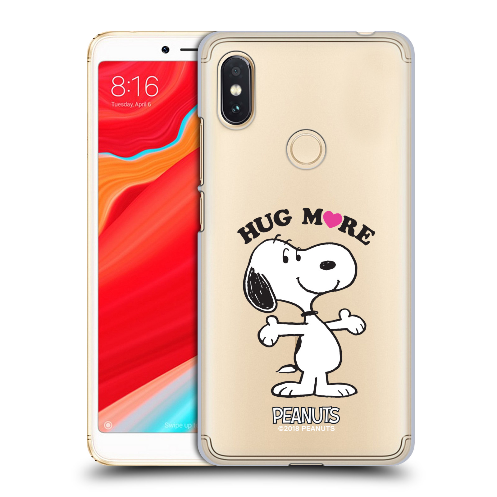 Pouzdro na mobil Xiaomi Redmi S2 Oficiální motiv Peanuts pejsek Snoopy srdíčko