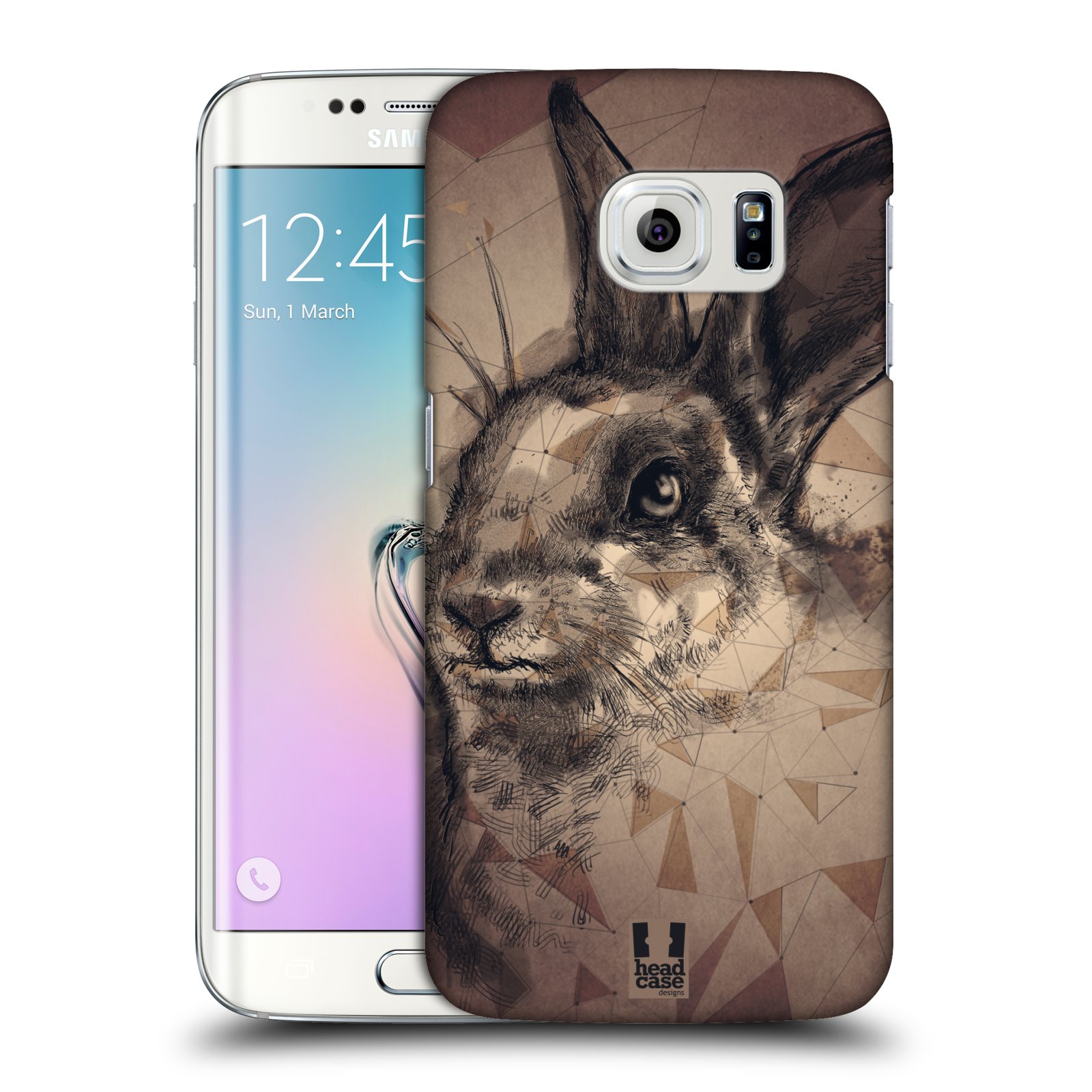 HEAD CASE plastový obal na mobil SAMSUNG Galaxy S6 EDGE (G9250, G925, G925F) vzor Skica zvíře kreslené zajíc