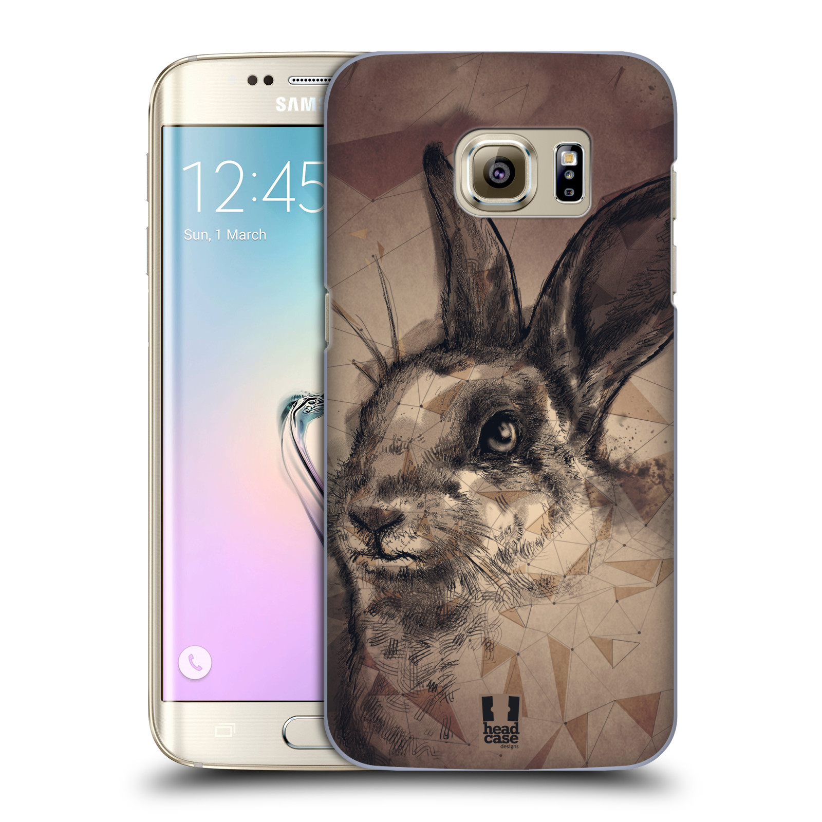 HEAD CASE plastový obal na mobil SAMSUNG GALAXY S7 EDGE vzor Skica zvíře kreslené zajíc