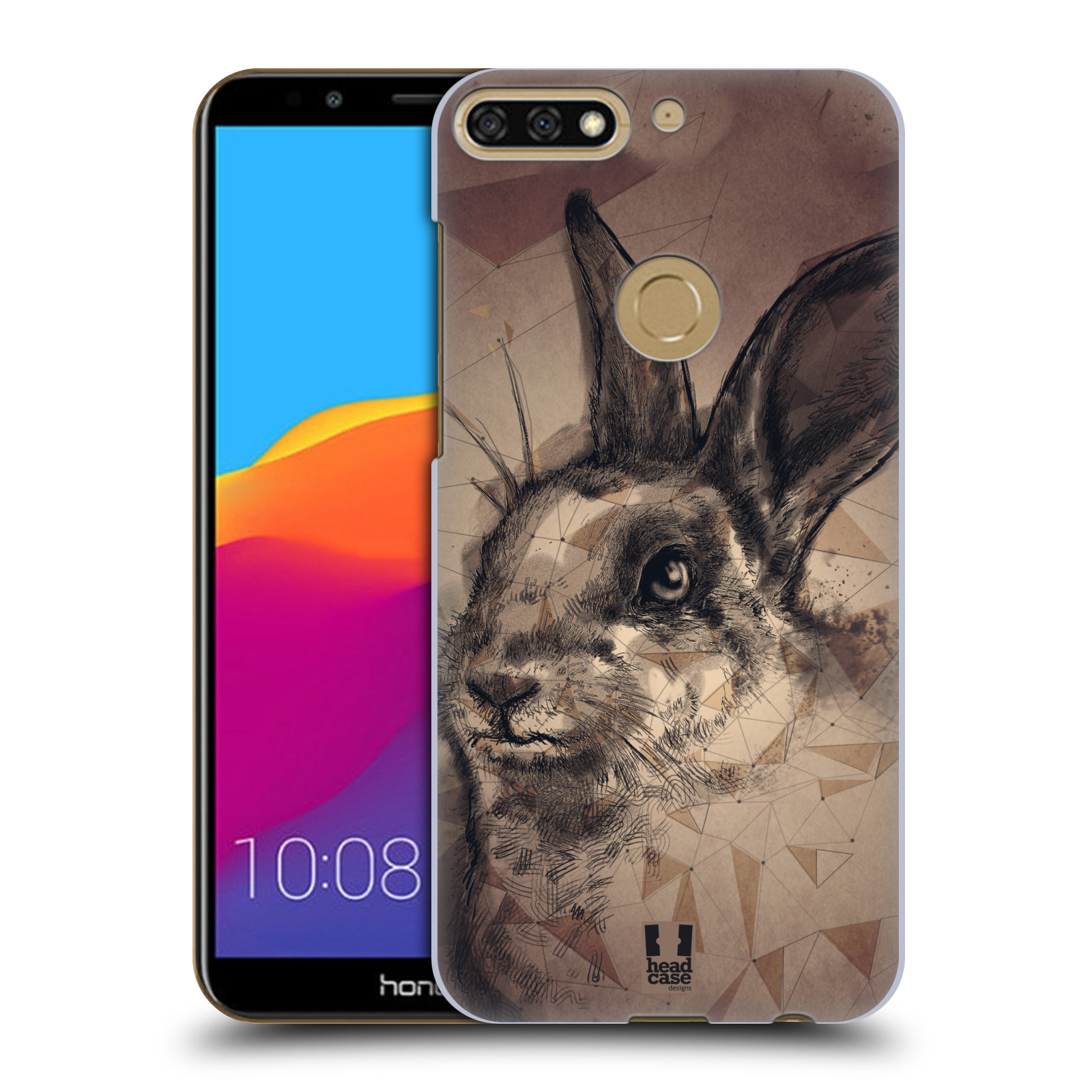 HEAD CASE plastový obal na mobil Honor 7c vzor Skica zvíře kreslené zajíc