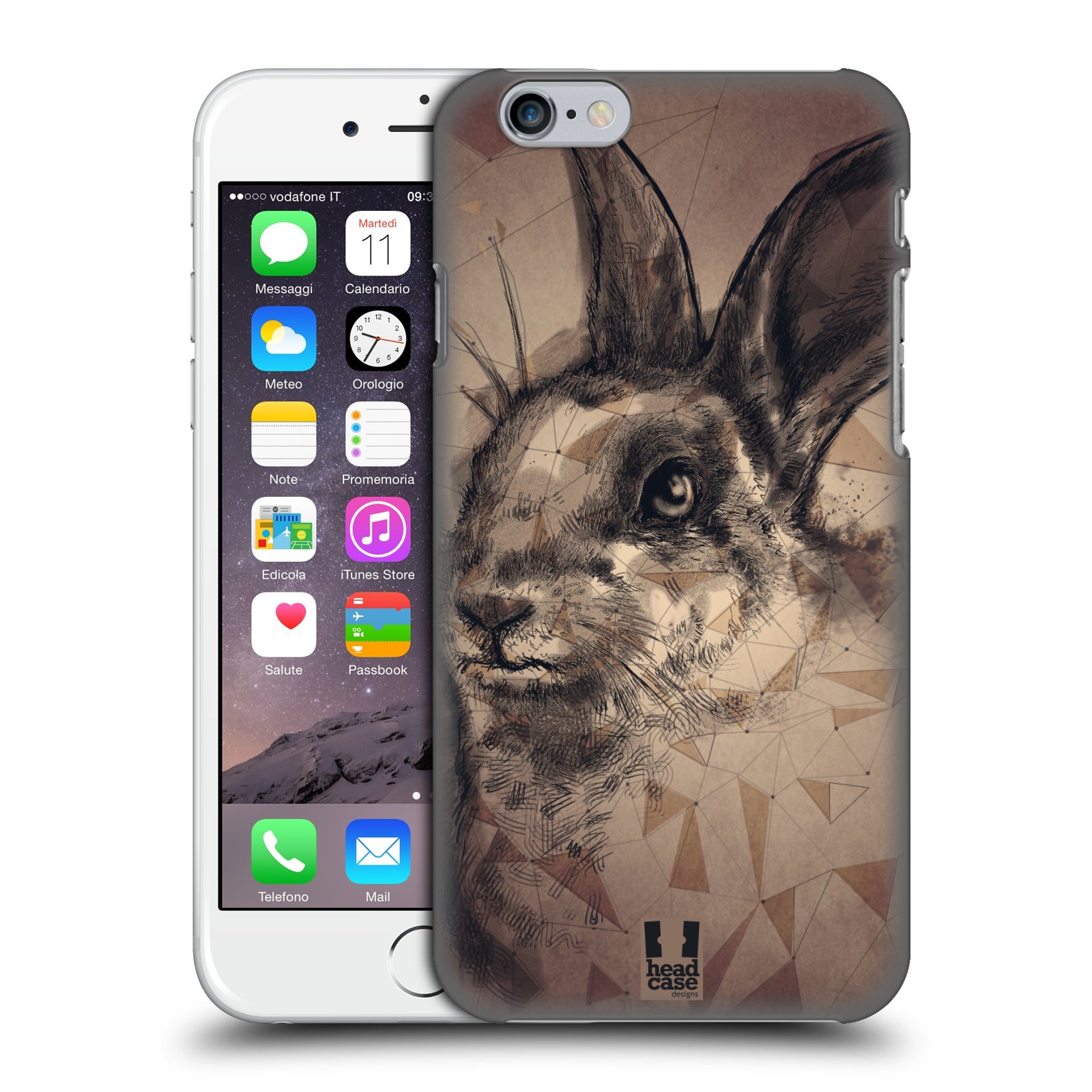 Plastové pouzdro pro mobil Apple Iphone 6/6S vzor Skica zvíře kreslené zajíc