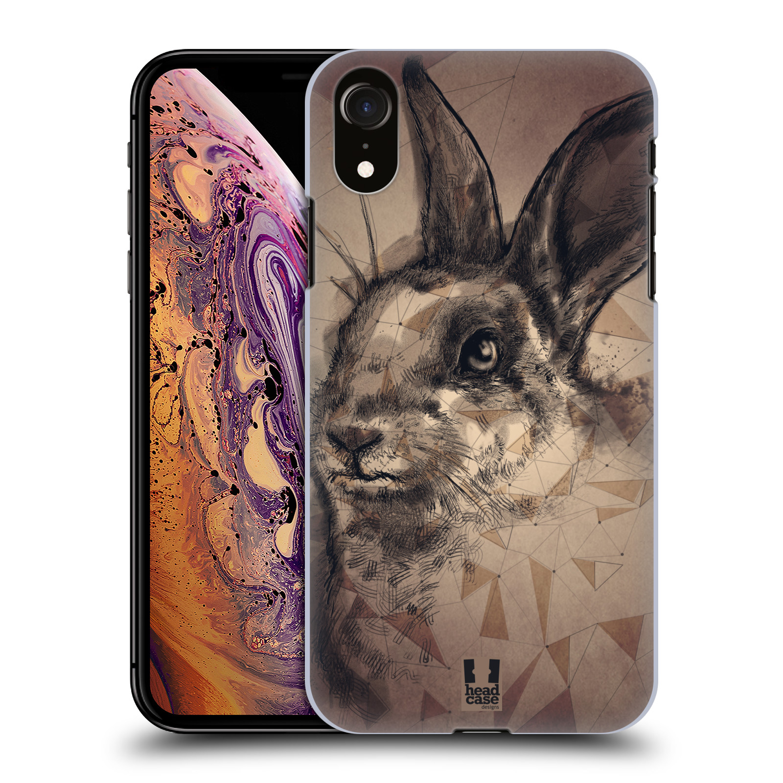 HEAD CASE plastový obal na mobil Apple Iphone XR vzor Skica zvíře kreslené zajíc