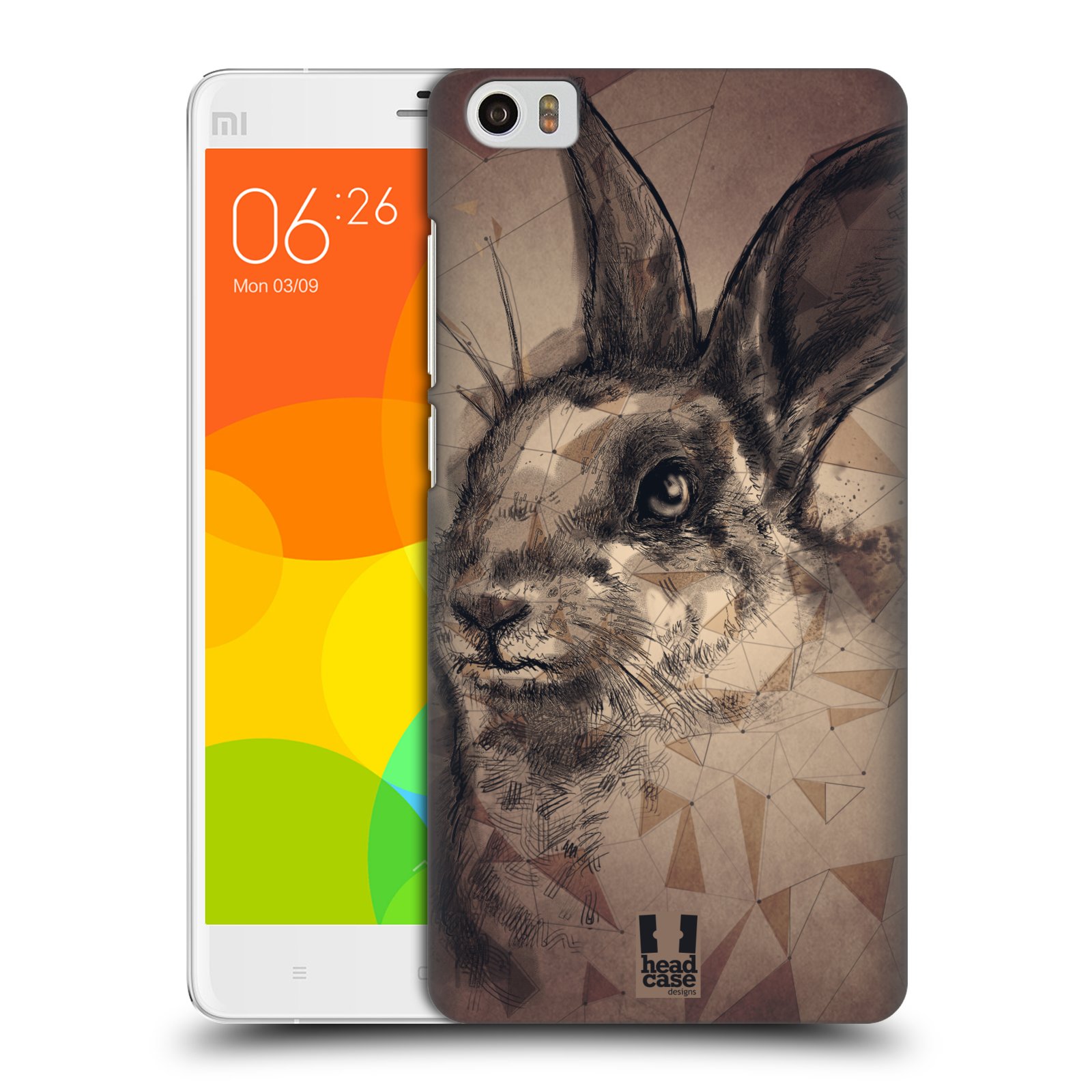 HEAD CASE pevný plastový obal na mobil XIAOMI Mi Note vzor Skica zvíře kreslené zajíc