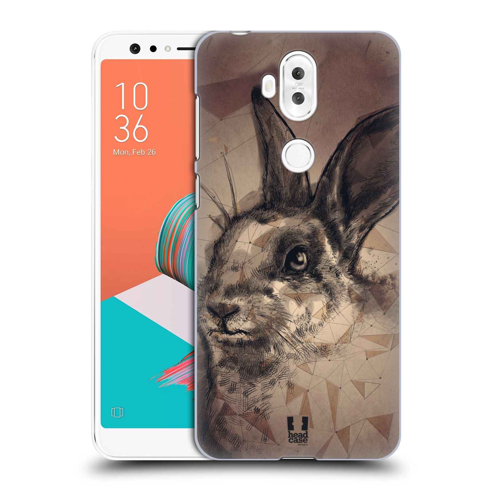 HEAD CASE plastový obal na mobil Asus Zenfone 5 LITE ZC600KL vzor Skica zvíře kreslené zajíc